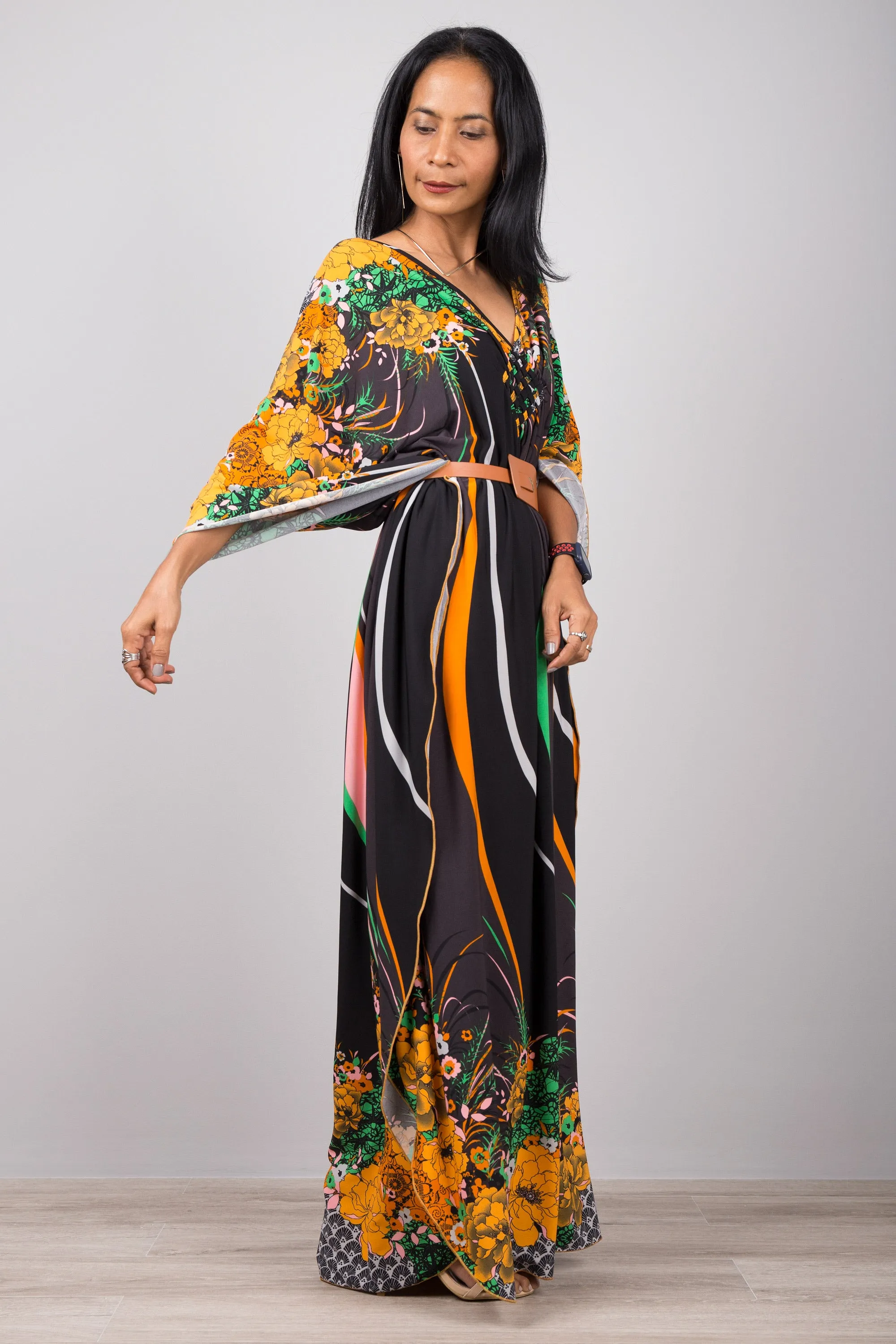 Floral kaftan dress