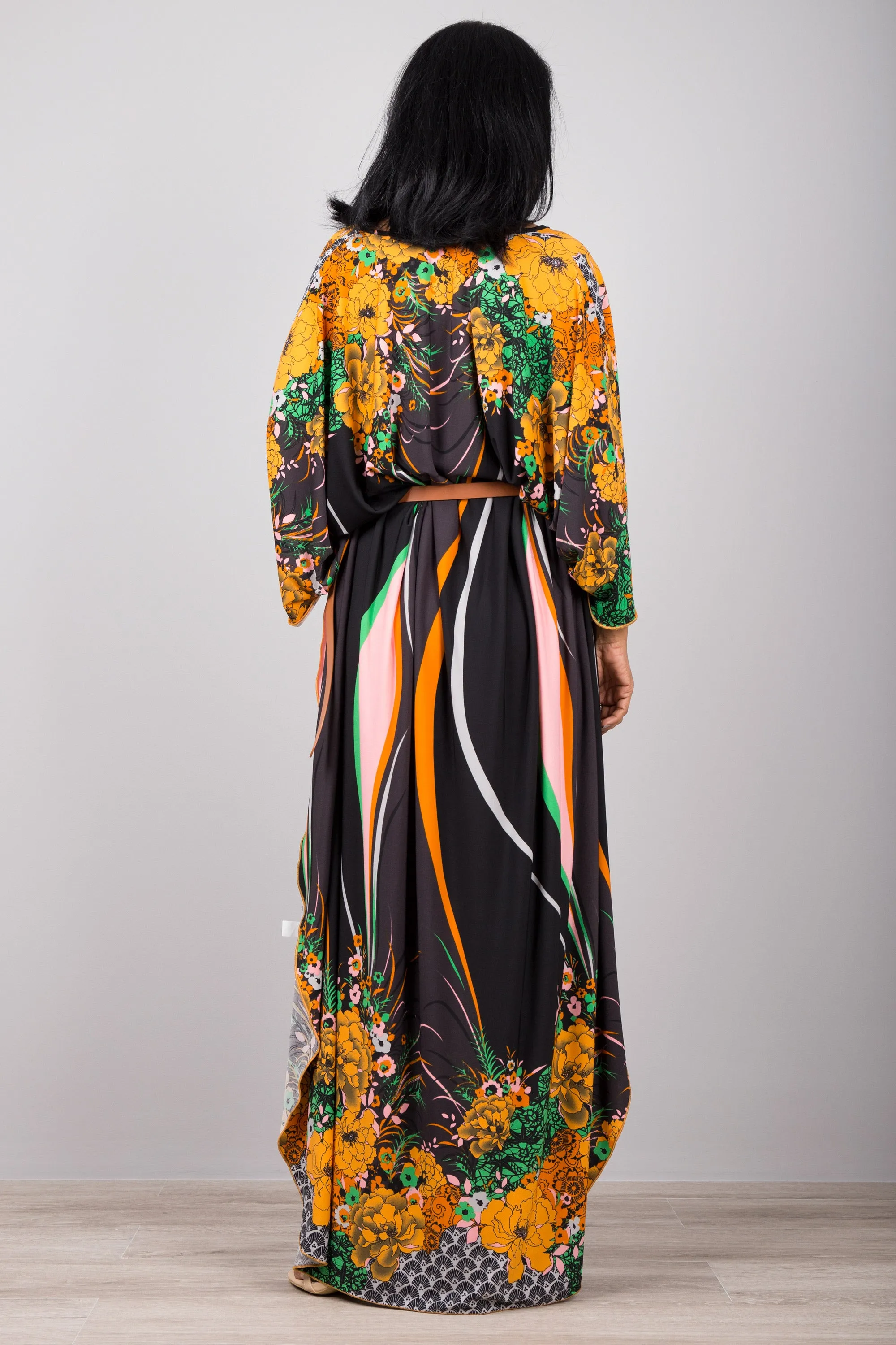 Floral kaftan dress