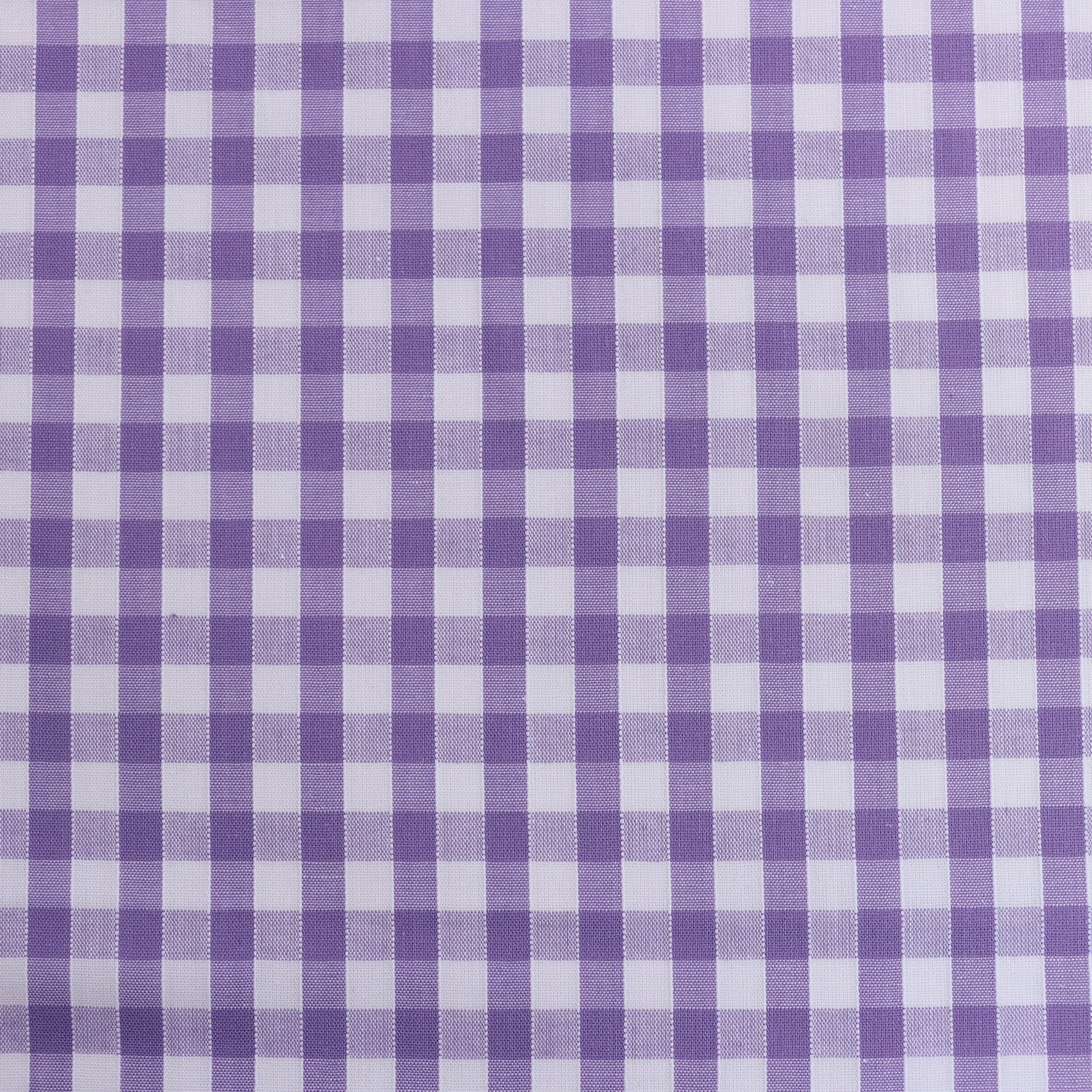 Gingham Yarn Dyed Cotton Poly - Lilac