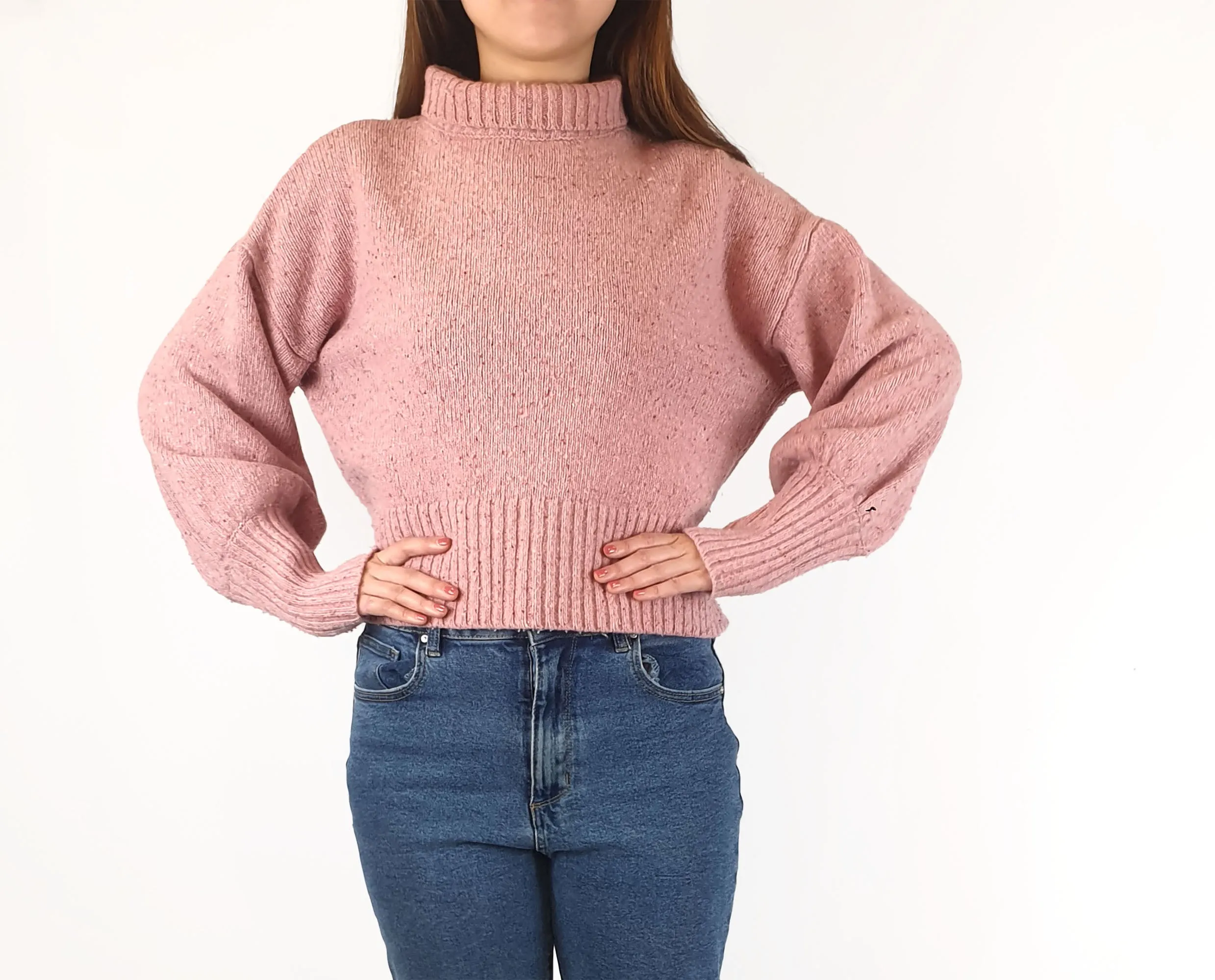 Gorman pink majority lambswool cropped jumper size S (note: pilling)