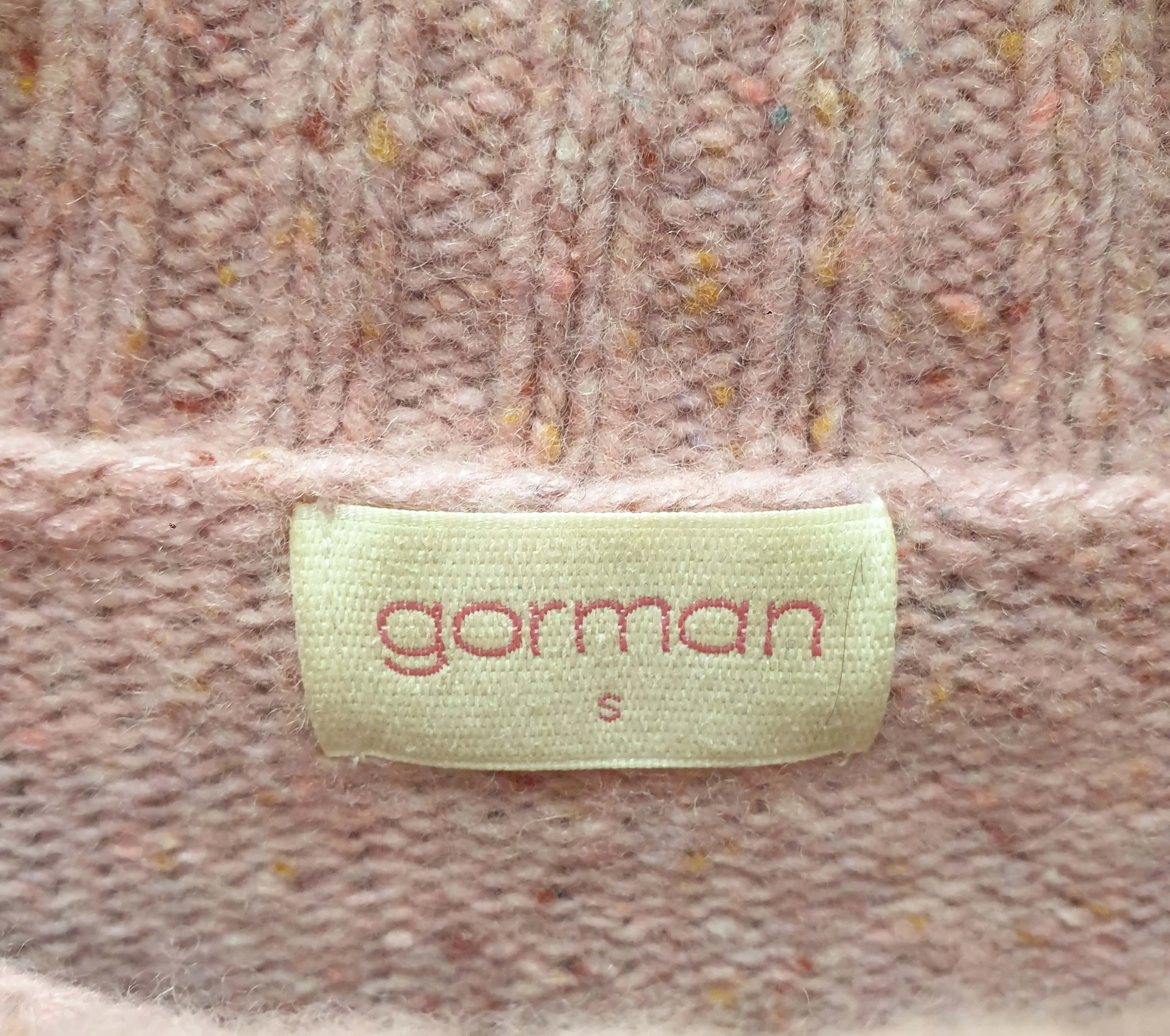 Gorman pink majority lambswool cropped jumper size S (note: pilling)