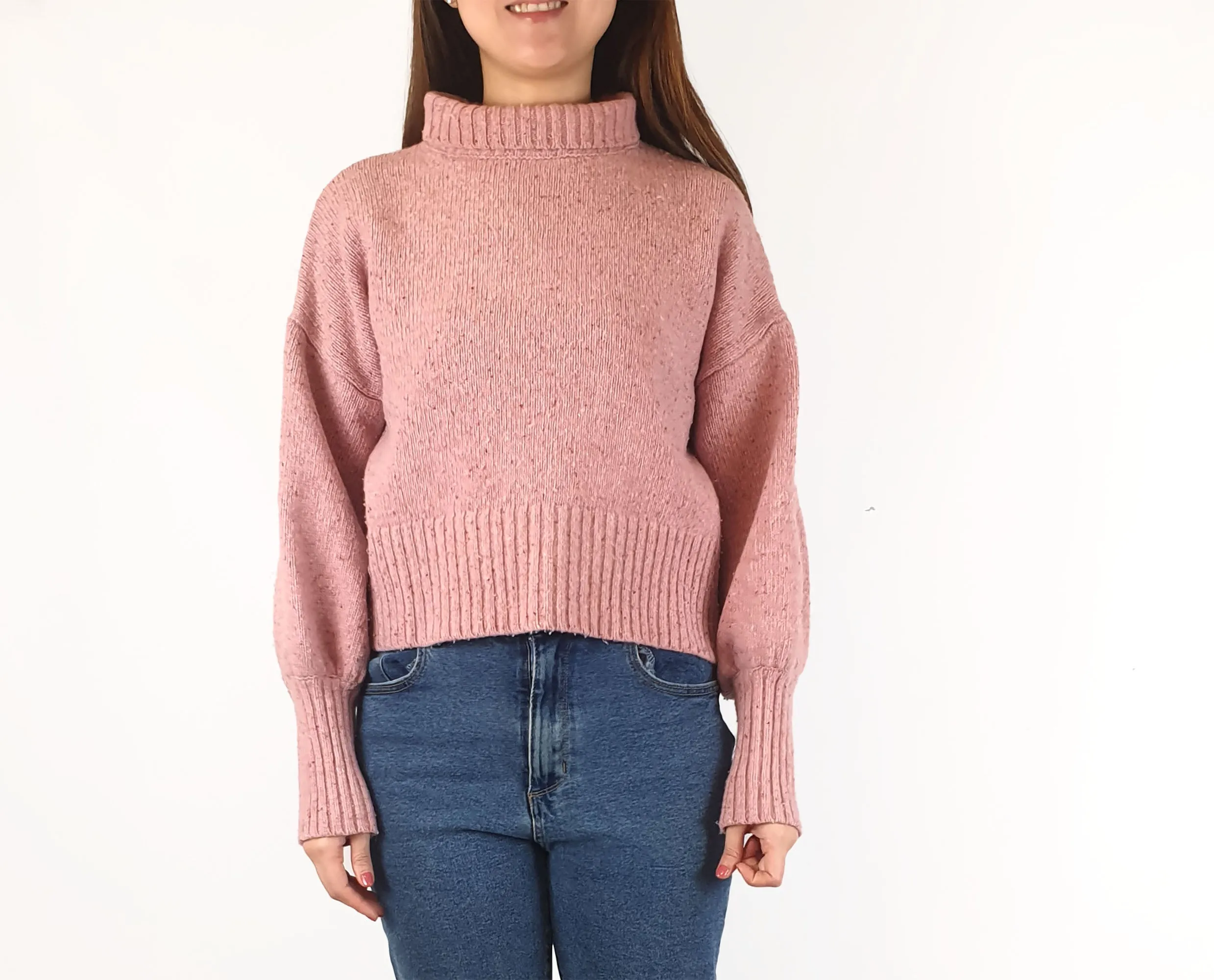 Gorman pink majority lambswool cropped jumper size S (note: pilling)