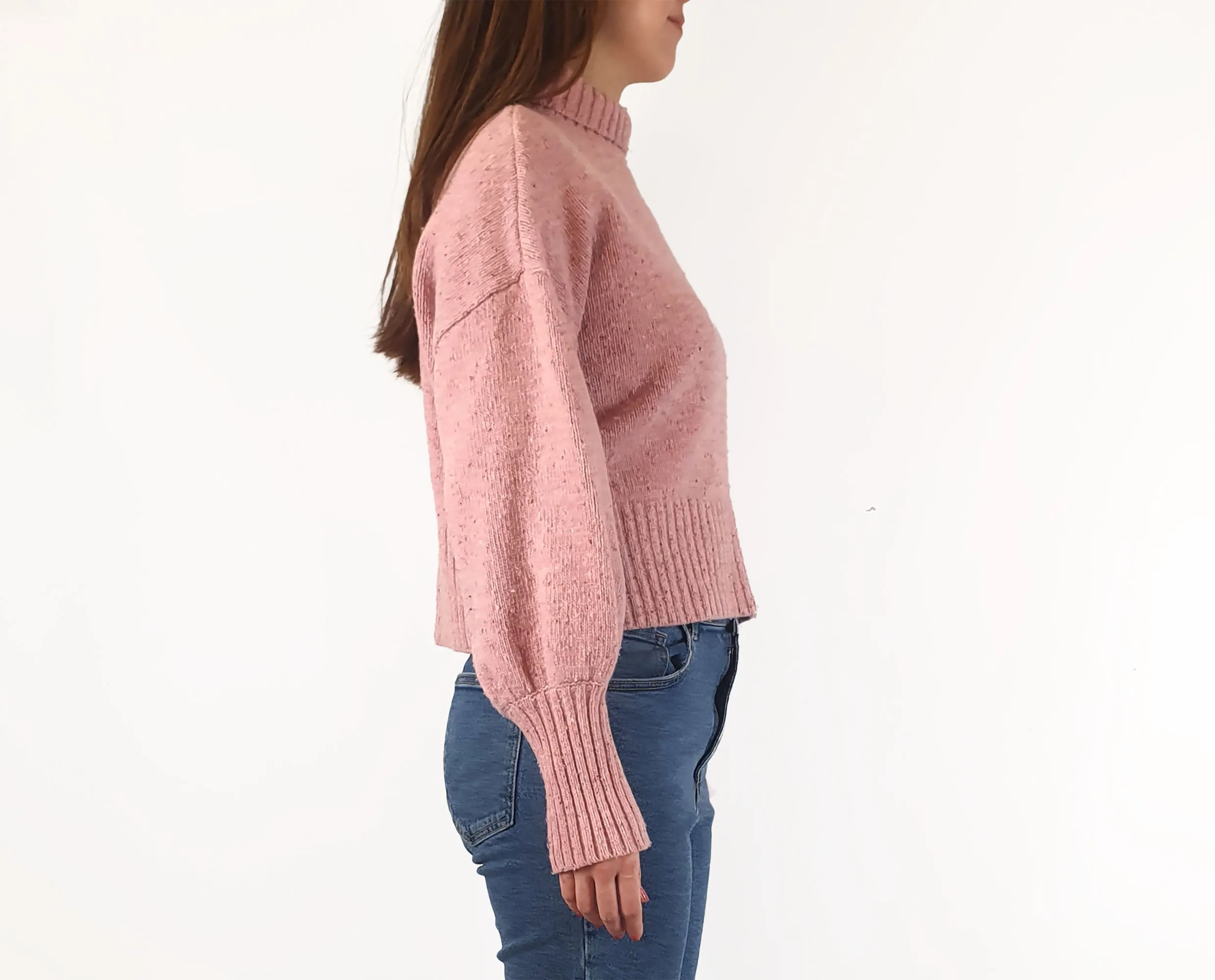 Gorman pink majority lambswool cropped jumper size S (note: pilling)