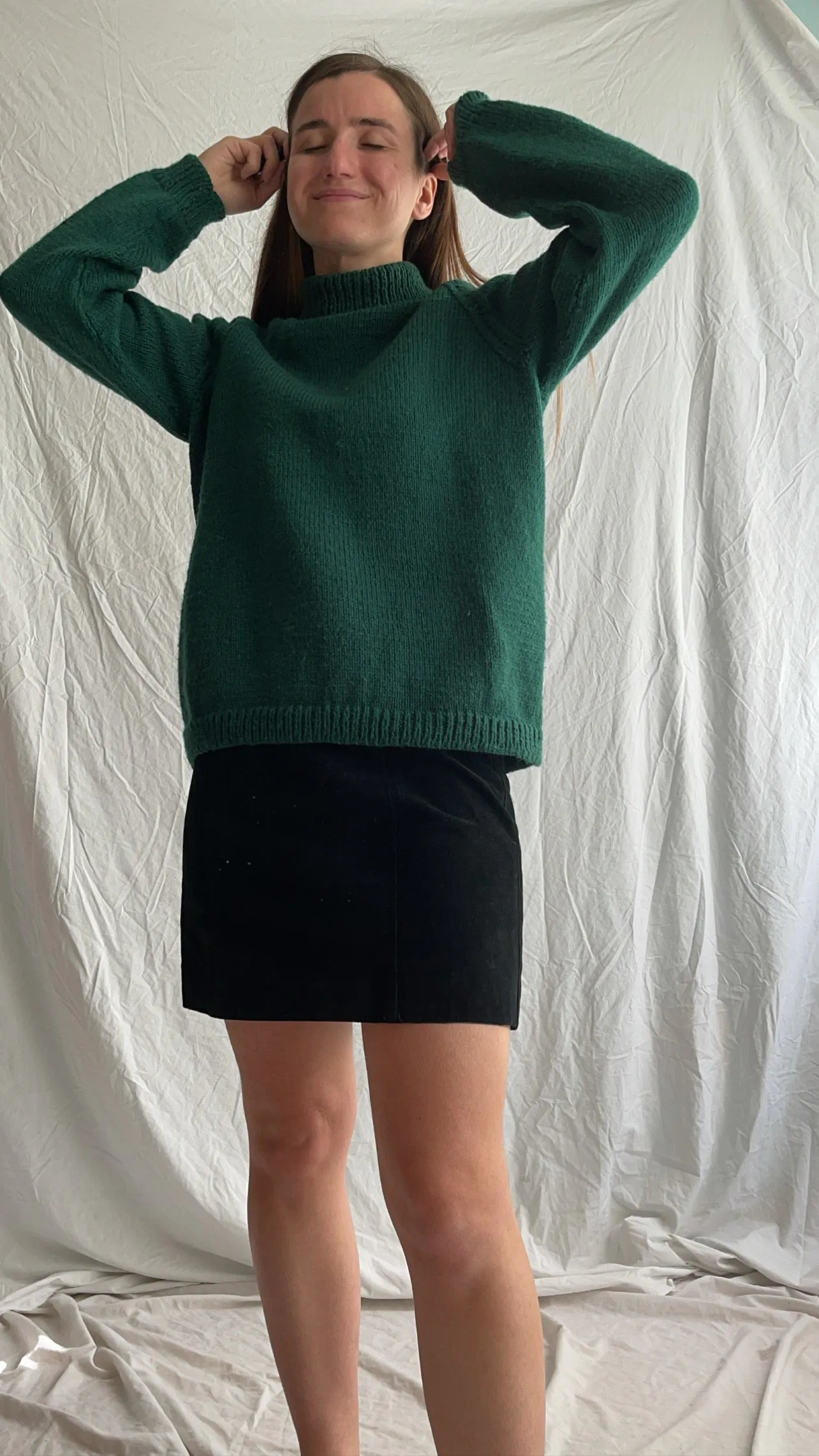 Handknit Emerald Turtleneck - S/M