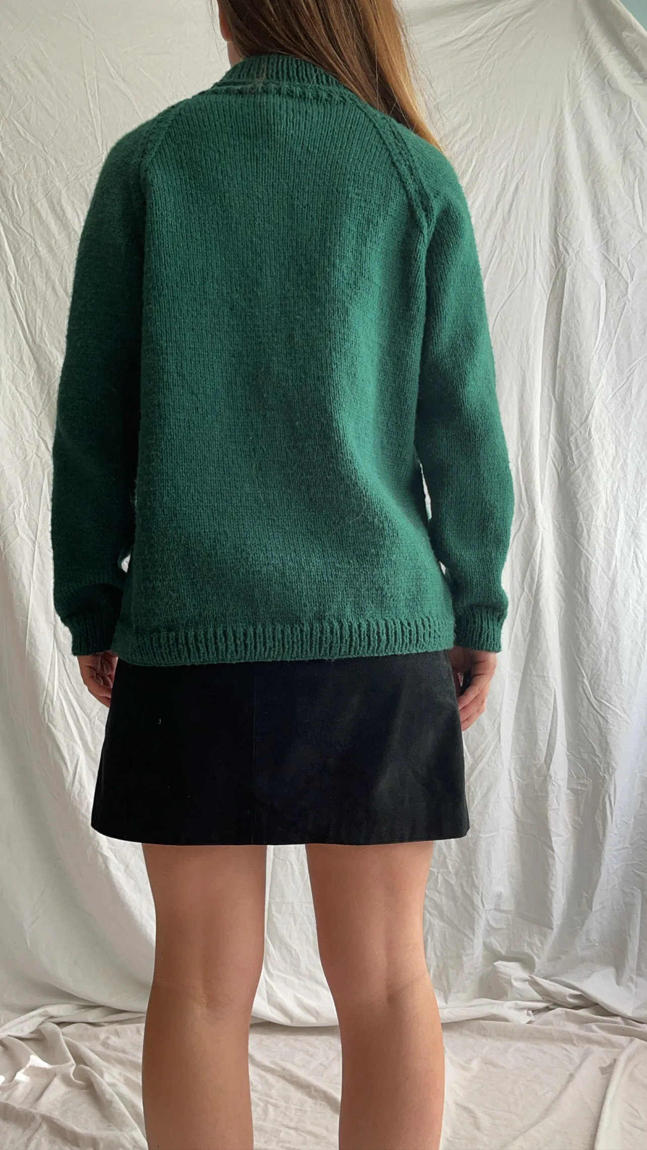 Handknit Emerald Turtleneck - S/M