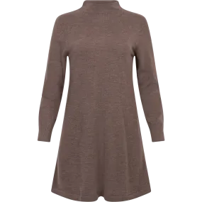 Hanni LS Knit Dress - Brownie Melange