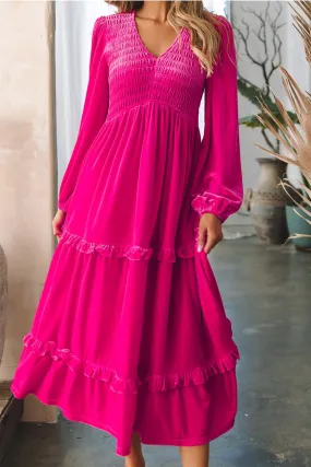 Happy Holiday Dress- Pink