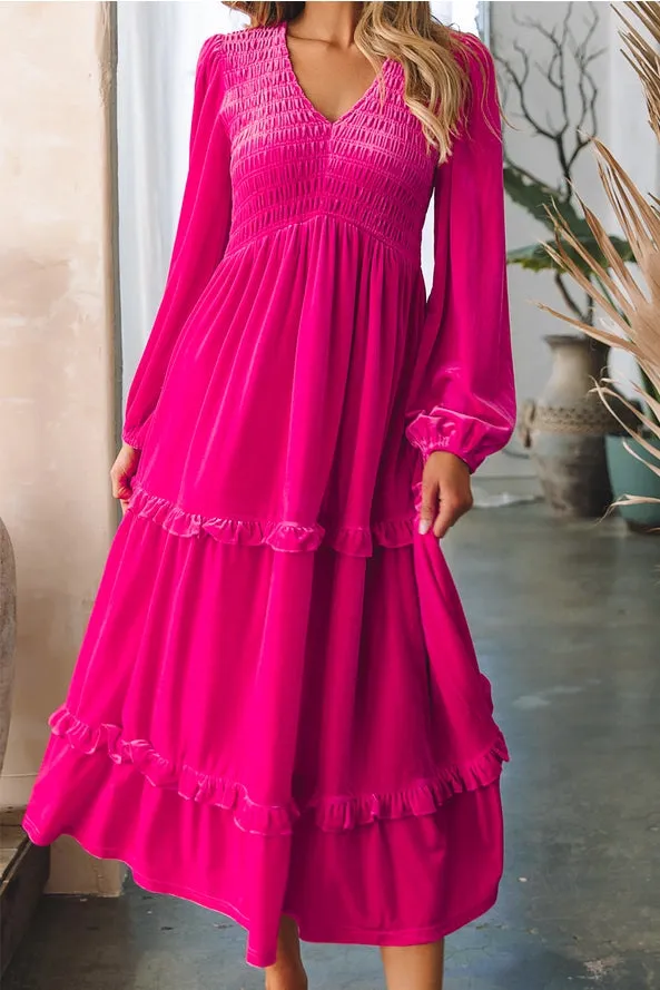 Happy Holiday Dress- Pink