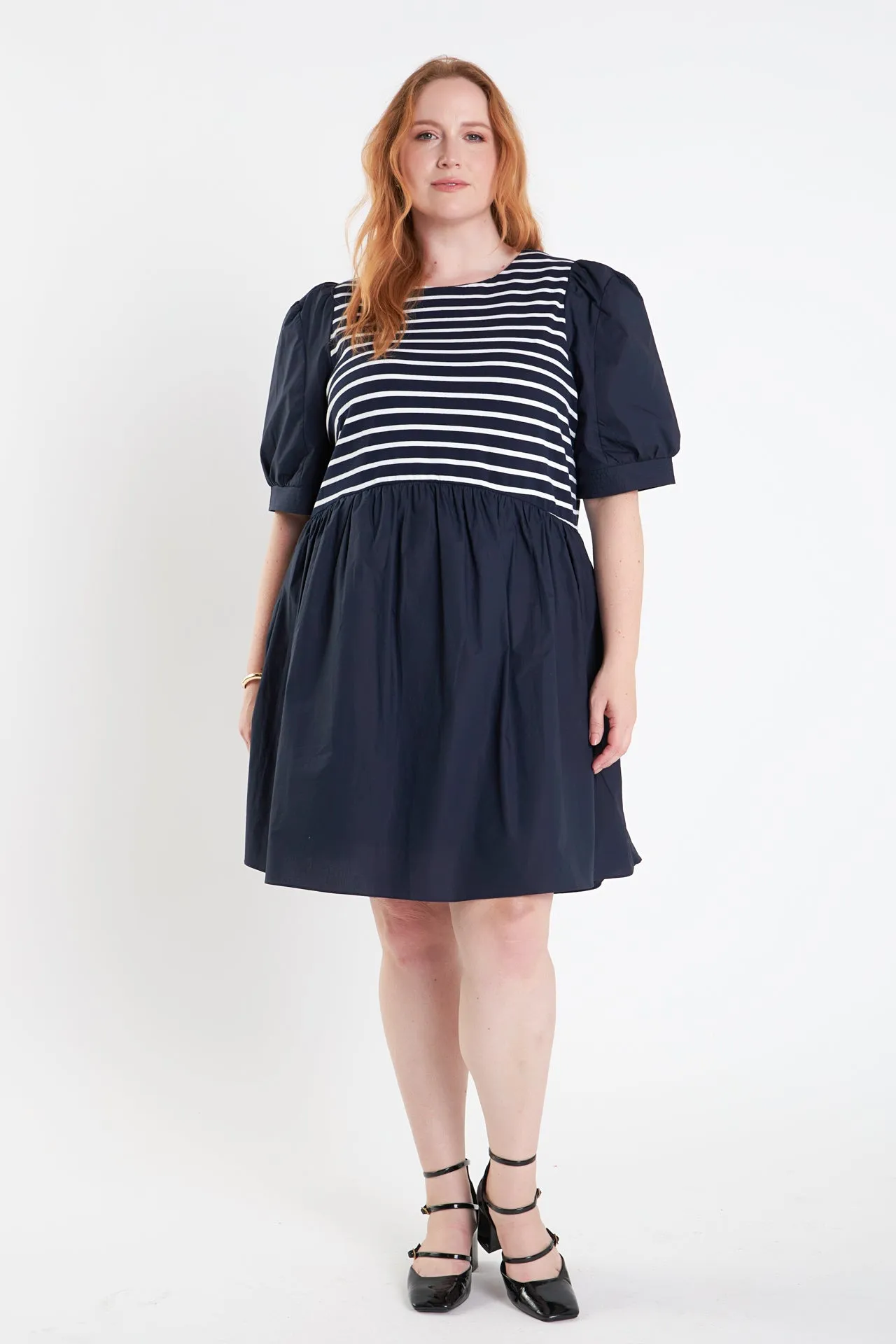 High Low Knit Combo Dress