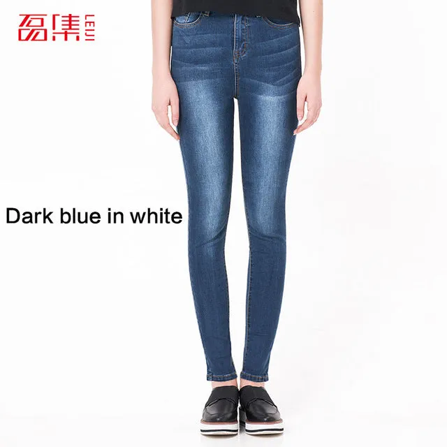 High Waist Jeans Elastic plus size Stretch