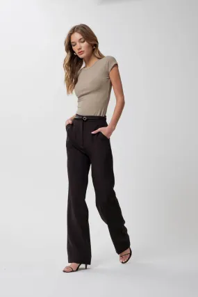 HIGH WAIST STRAIGHT LEG DRESS PANTS