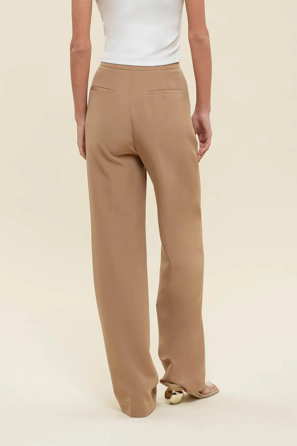 HIGH WAIST STRAIGHT LEG DRESS PANTS