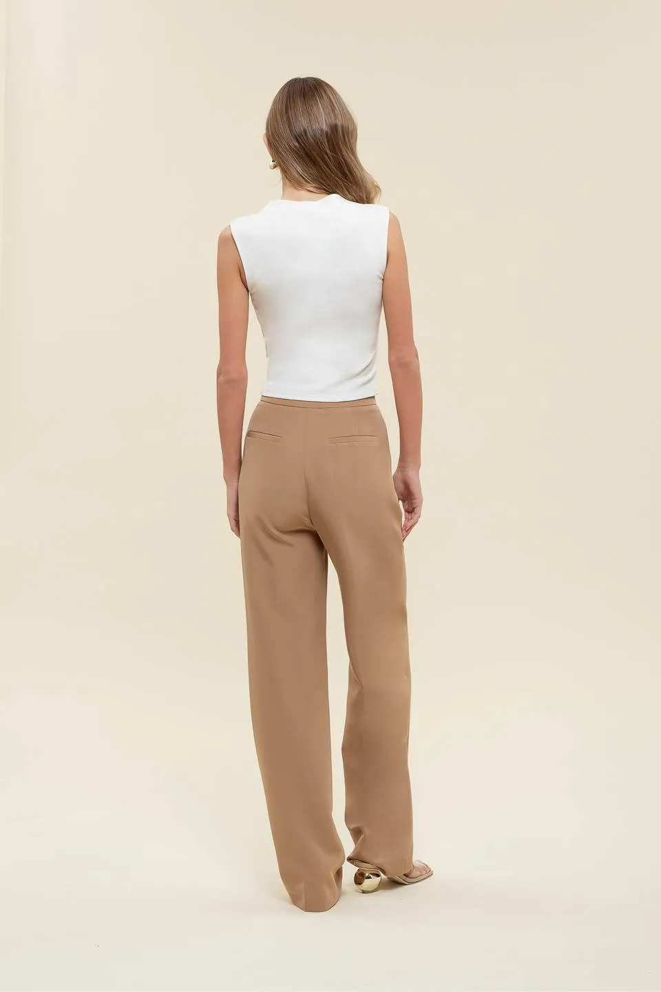 HIGH WAIST STRAIGHT LEG DRESS PANTS