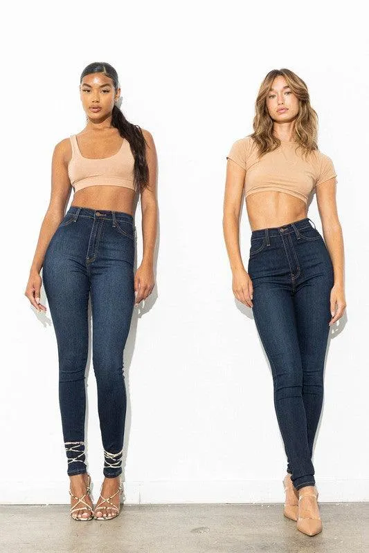 High Waisted Classic Skinny Jeans