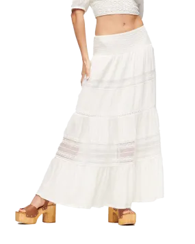 Ibiza Maxi Skirt in Off White