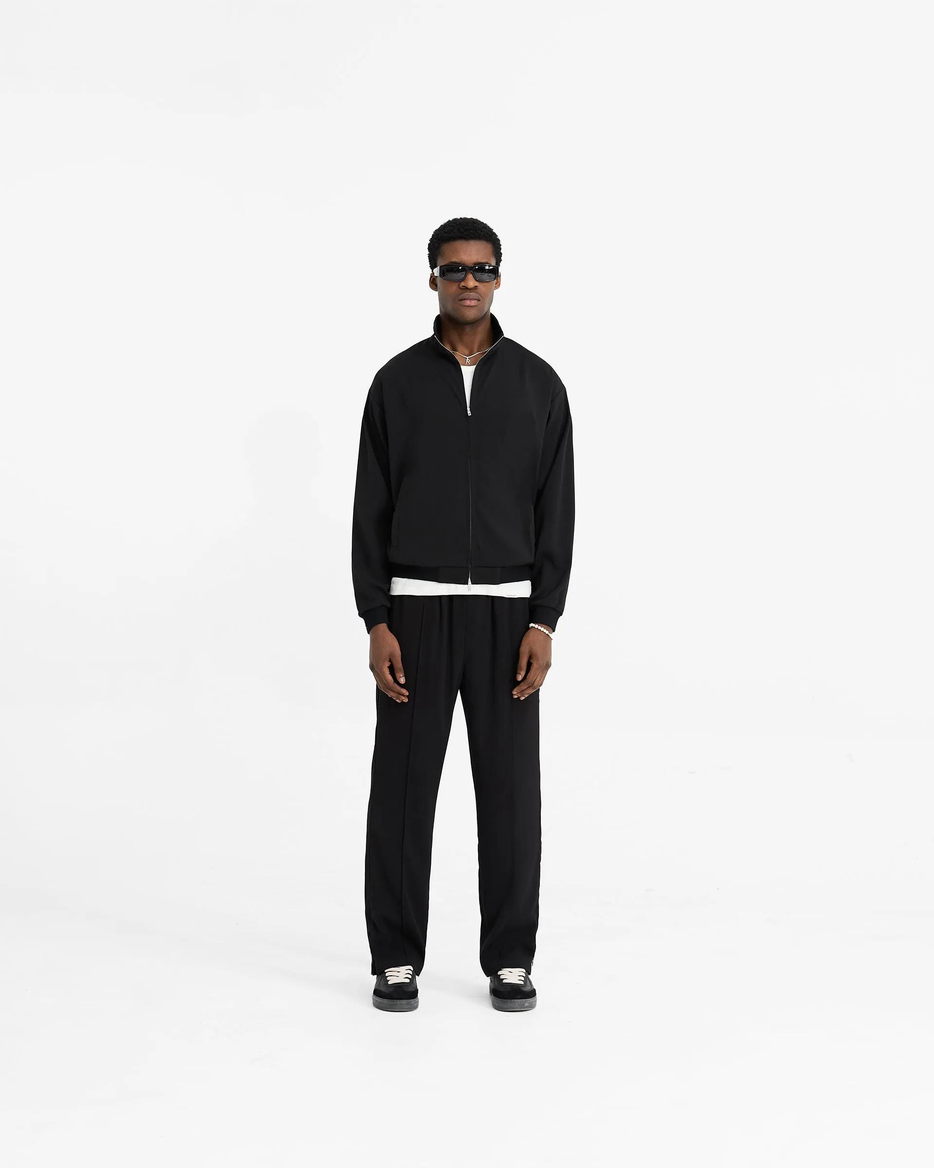 Initial Track Jacket - Black