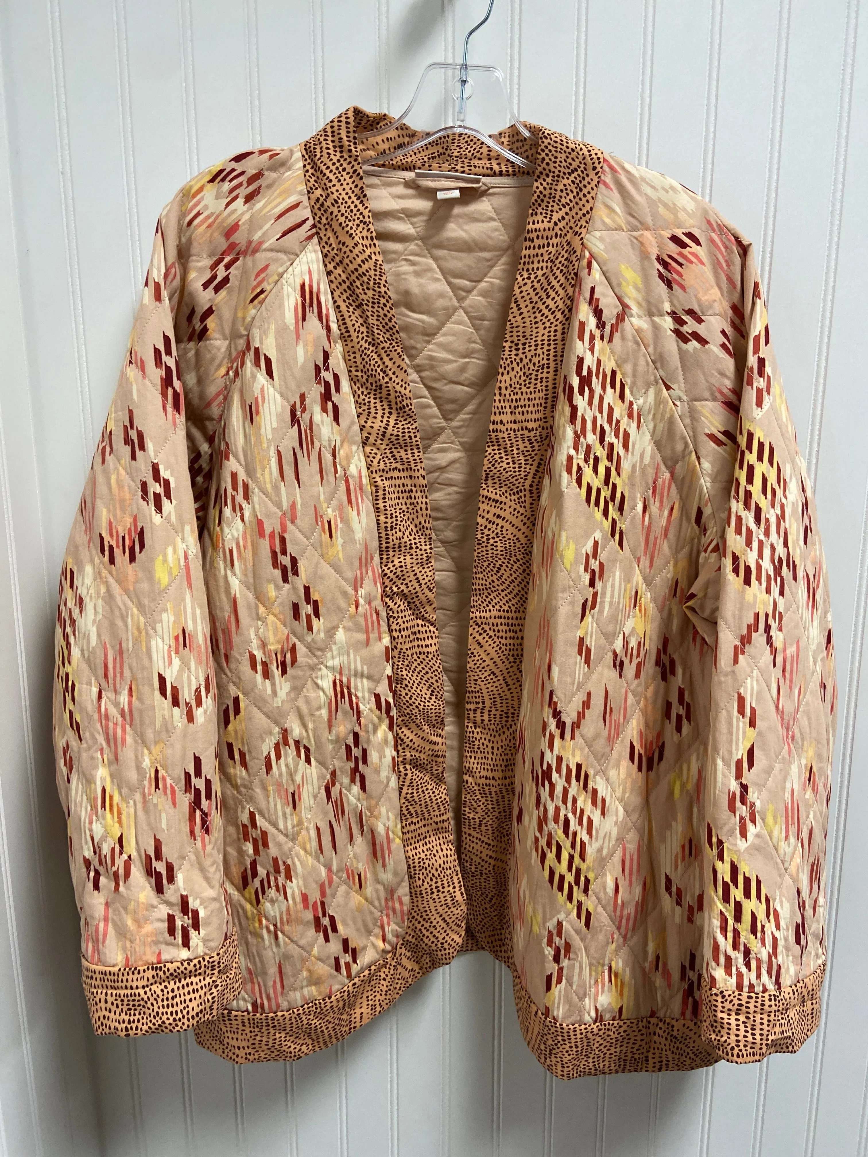 Jacket Puffer & Quilted By Knox Rose In Peach, Size: 1x