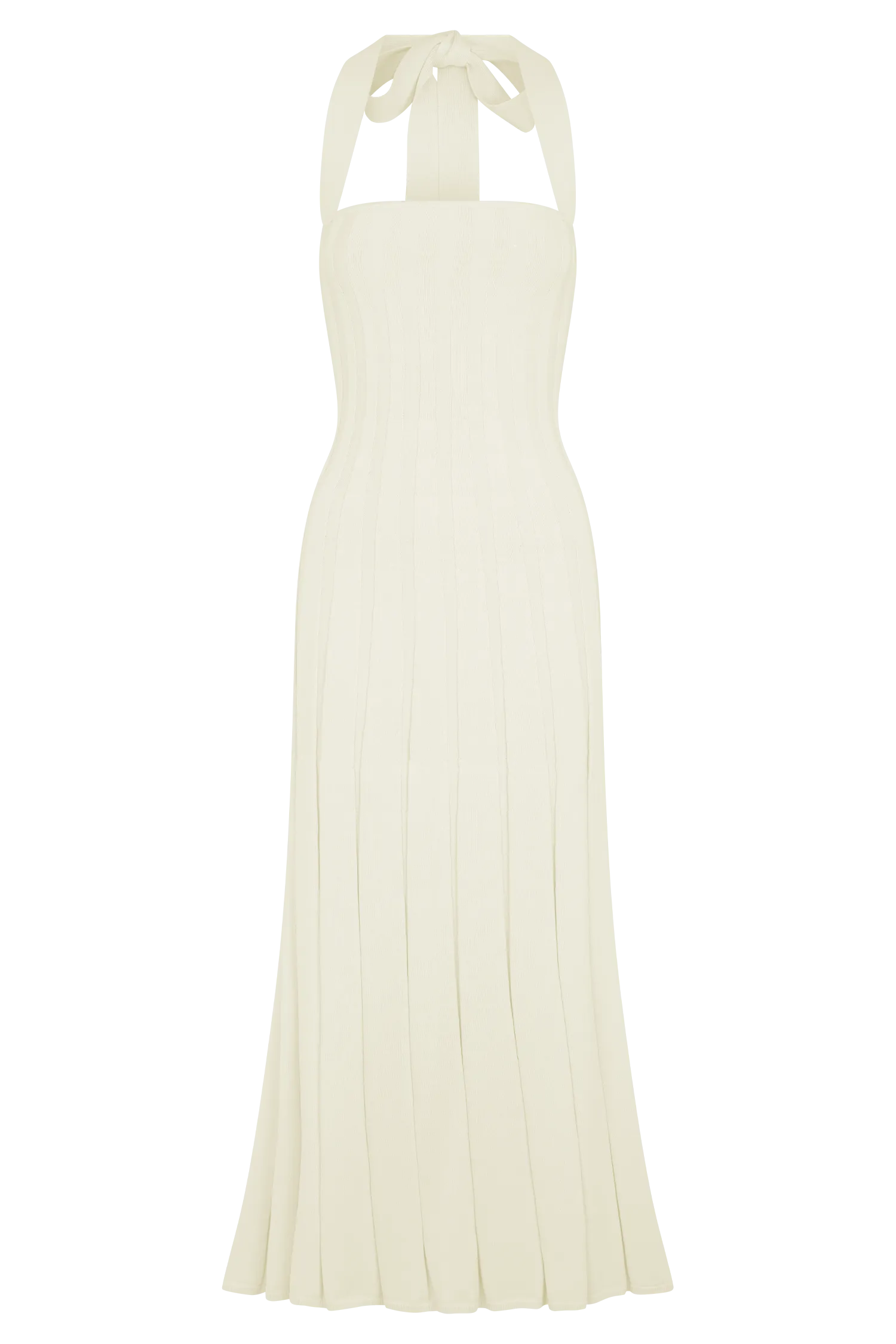 Jacqui Halter Knit Midi Dress - Ivory