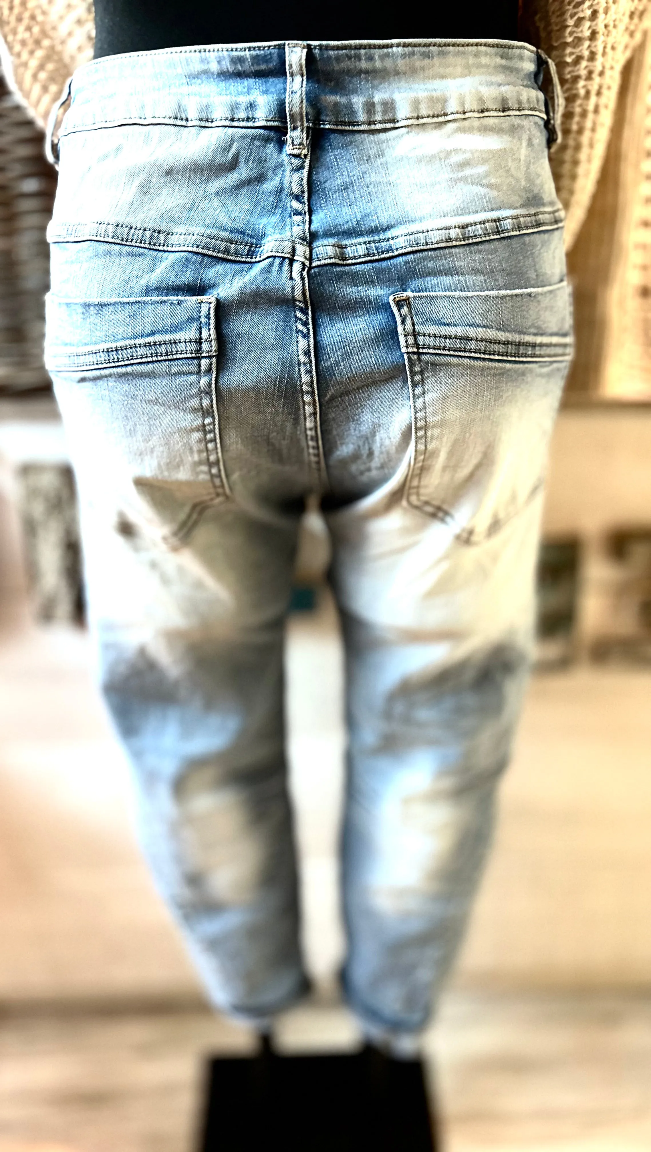 Jeans  mit Blümchen Druck