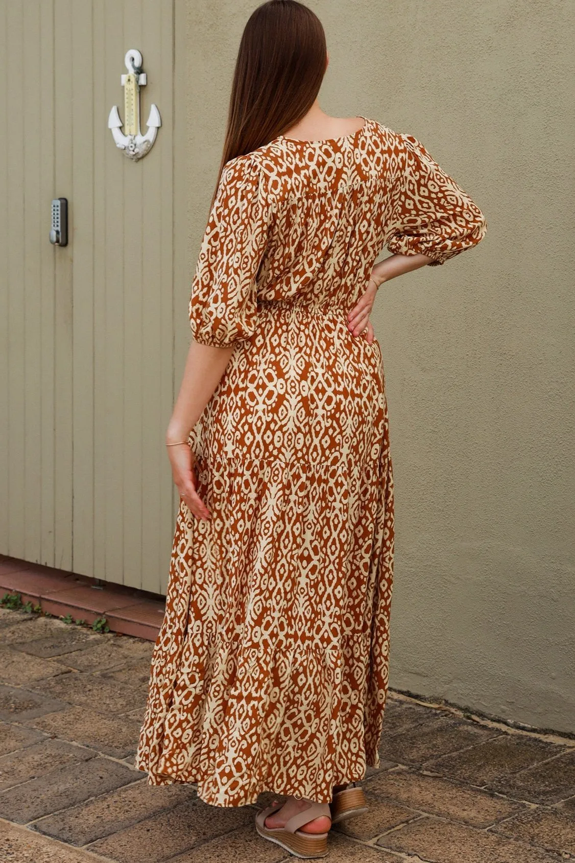 KATE HALF SLEEVE MAXI DRESS