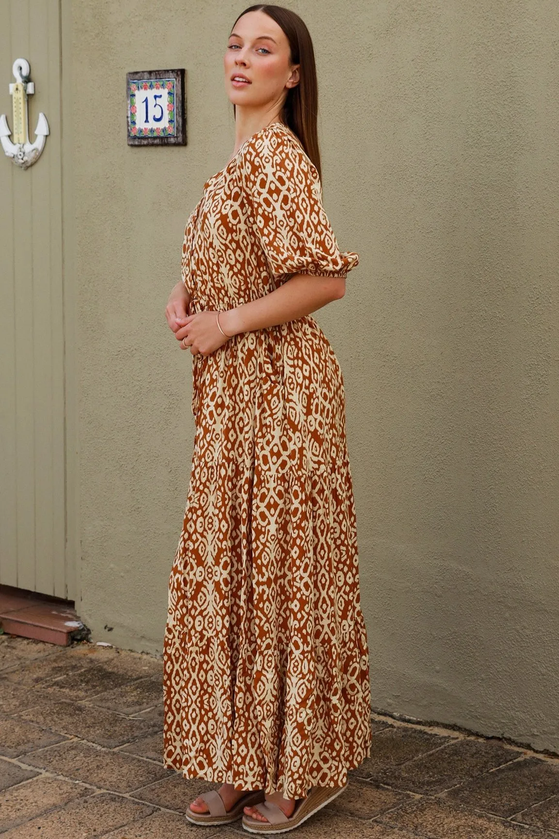 KATE HALF SLEEVE MAXI DRESS