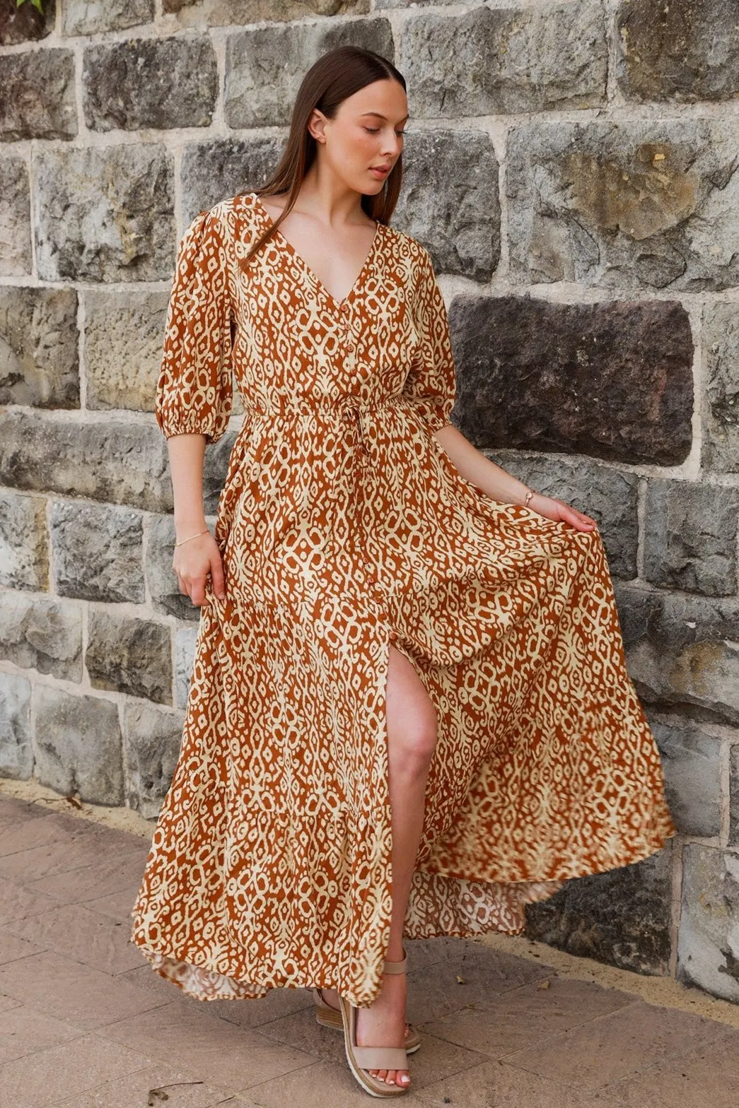 KATE HALF SLEEVE MAXI DRESS