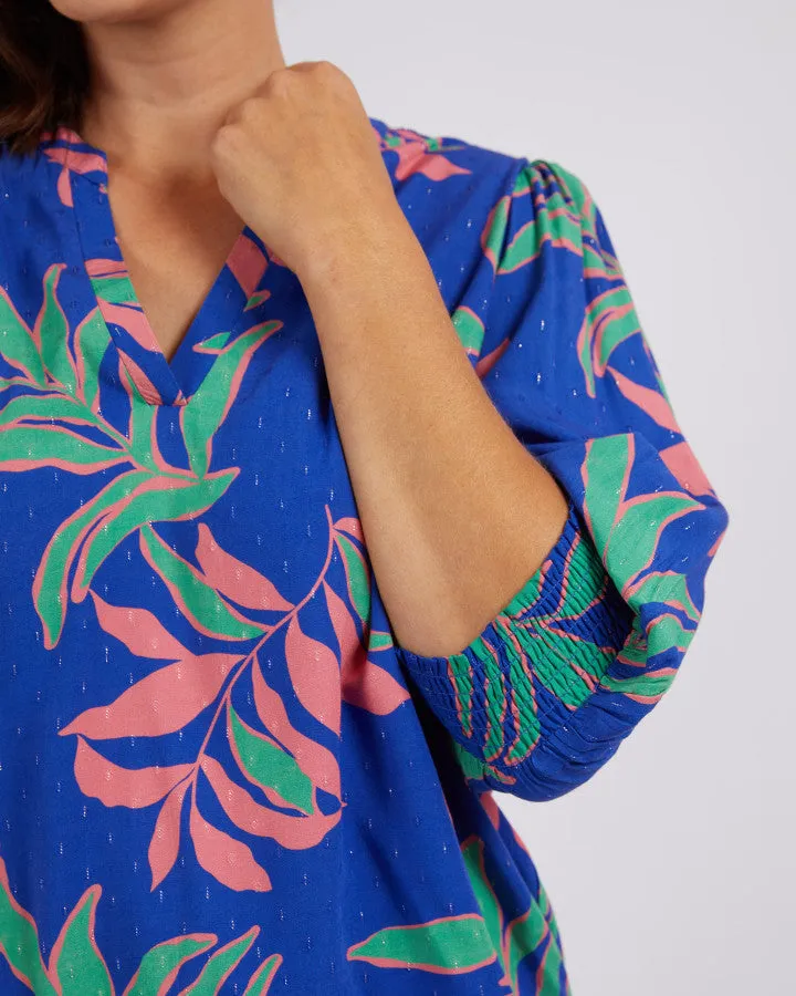 Leilani Blouse Lani Tropical Print