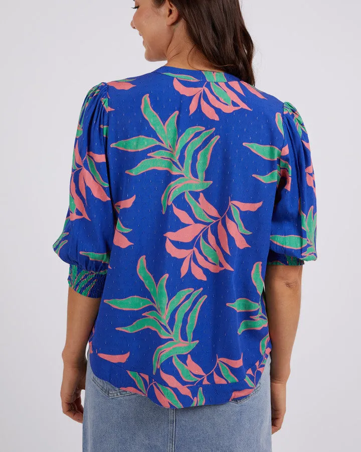 Leilani Blouse Lani Tropical Print