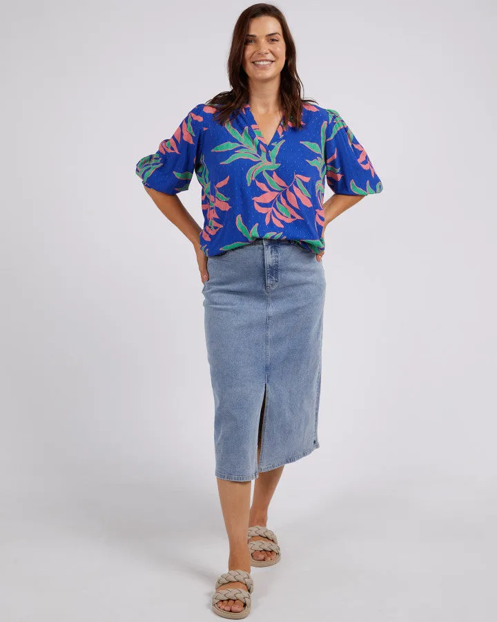 Leilani Blouse Lani Tropical Print