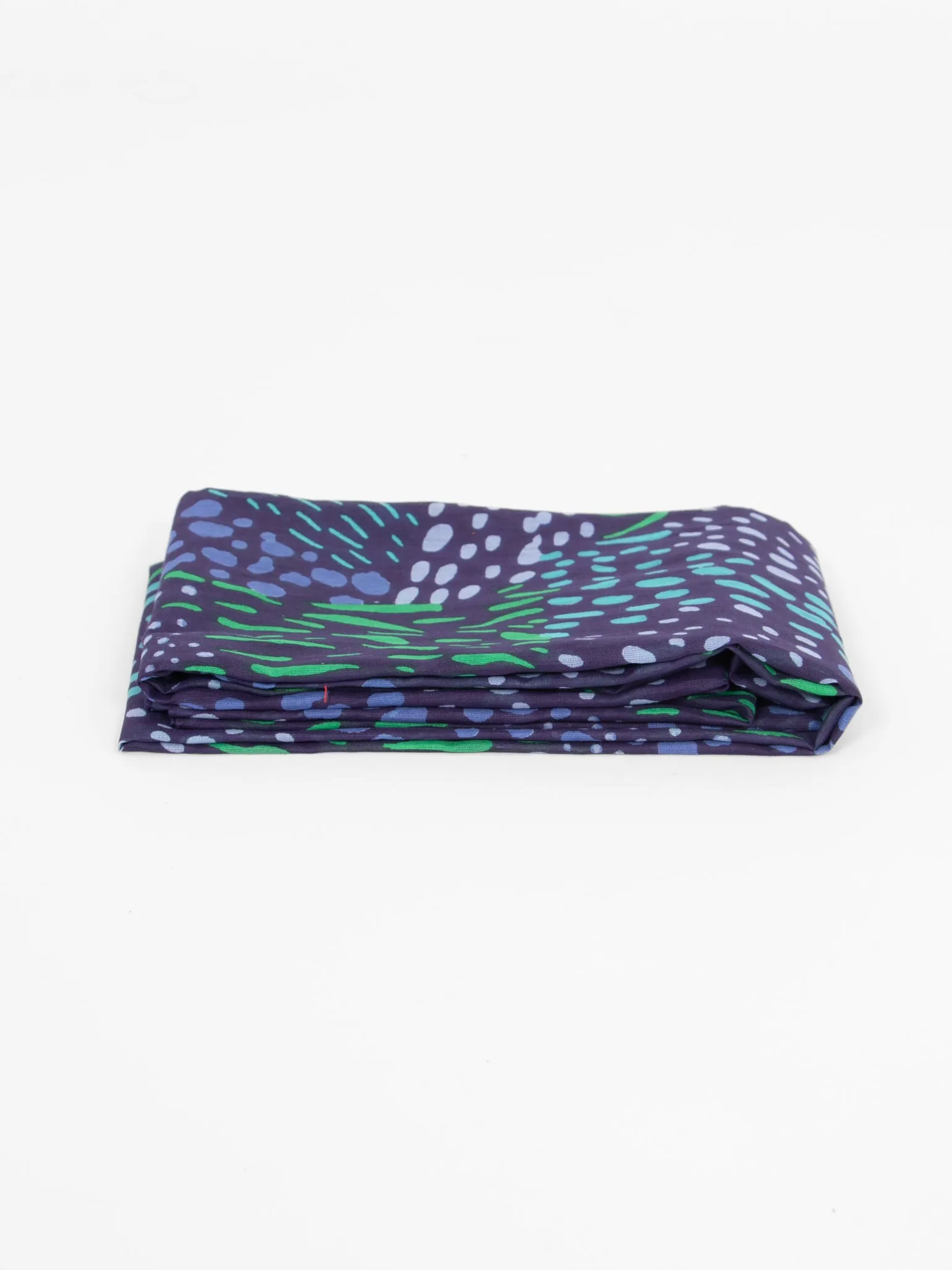 Leilani Lightweight Cotton Scarf - Navy Blue, Spotted Abstract Print