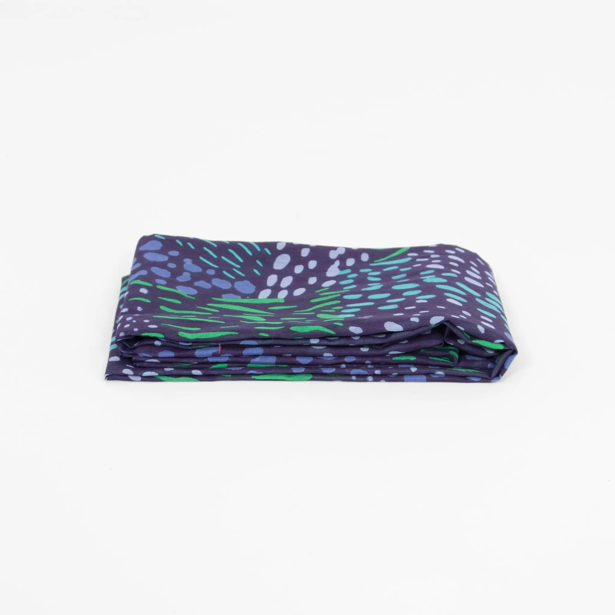 Leilani Lightweight Cotton Scarf - Navy Blue, Spotted Abstract Print