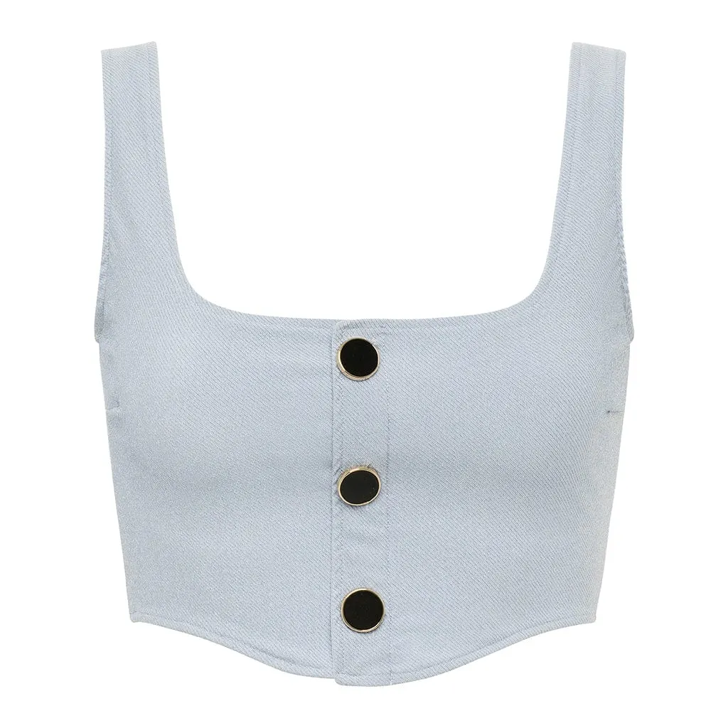 Light Denim Olivia Corset Top