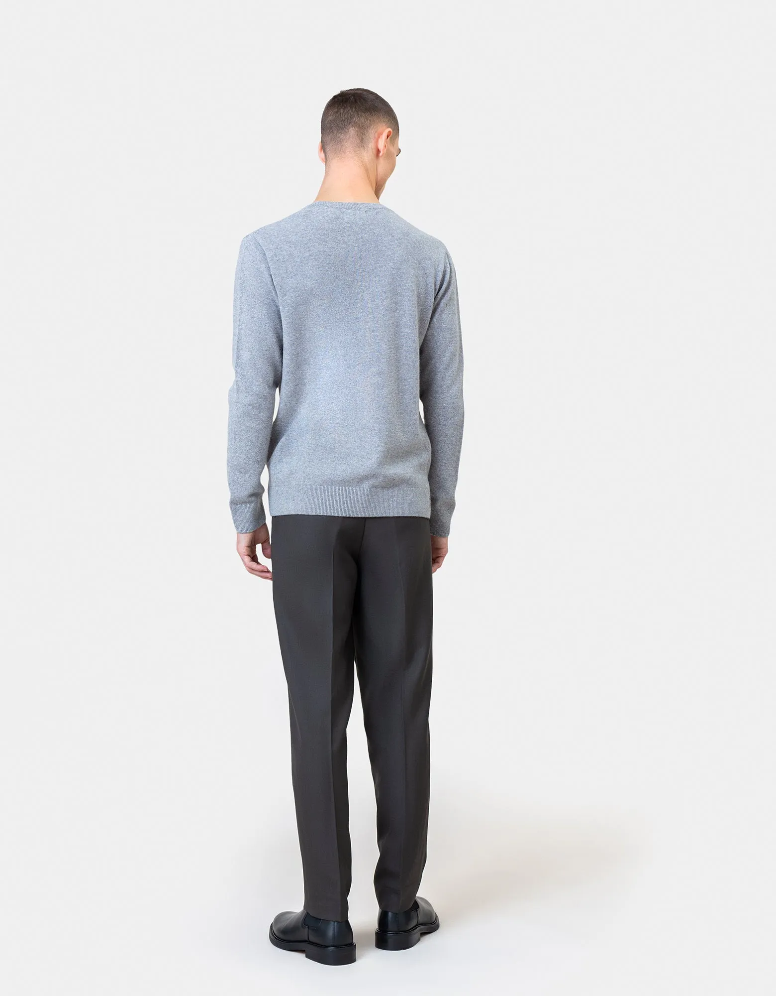 Light Merino Wool Crew - Sahara Camel