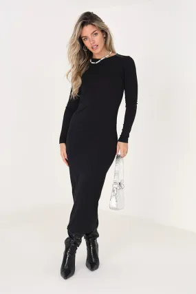 LONG SLEEVE BODYCON MIDI DRESS