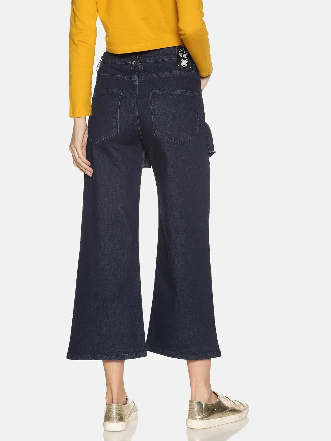 Loose A-Lined Culottes With Skirt Layer Attachnent From Waist Women