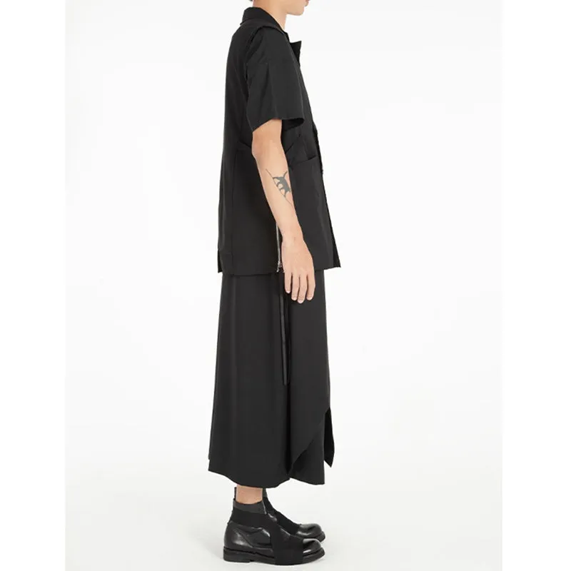 Loose Wide Leg Cropped Culottes