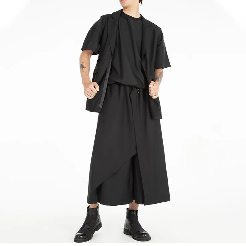 Loose Wide Leg Cropped Culottes