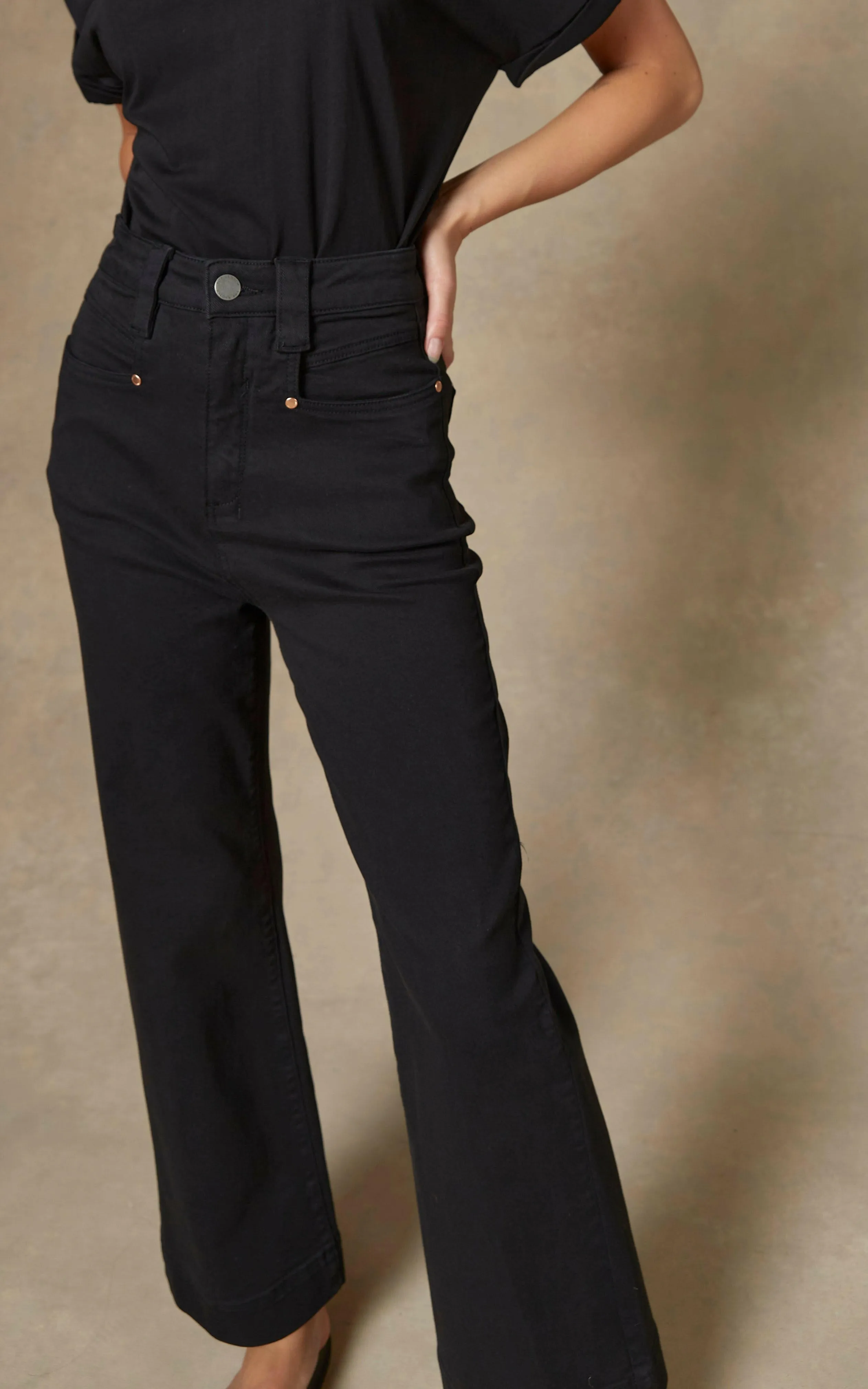 Maarte Black Wide Leg Jeans