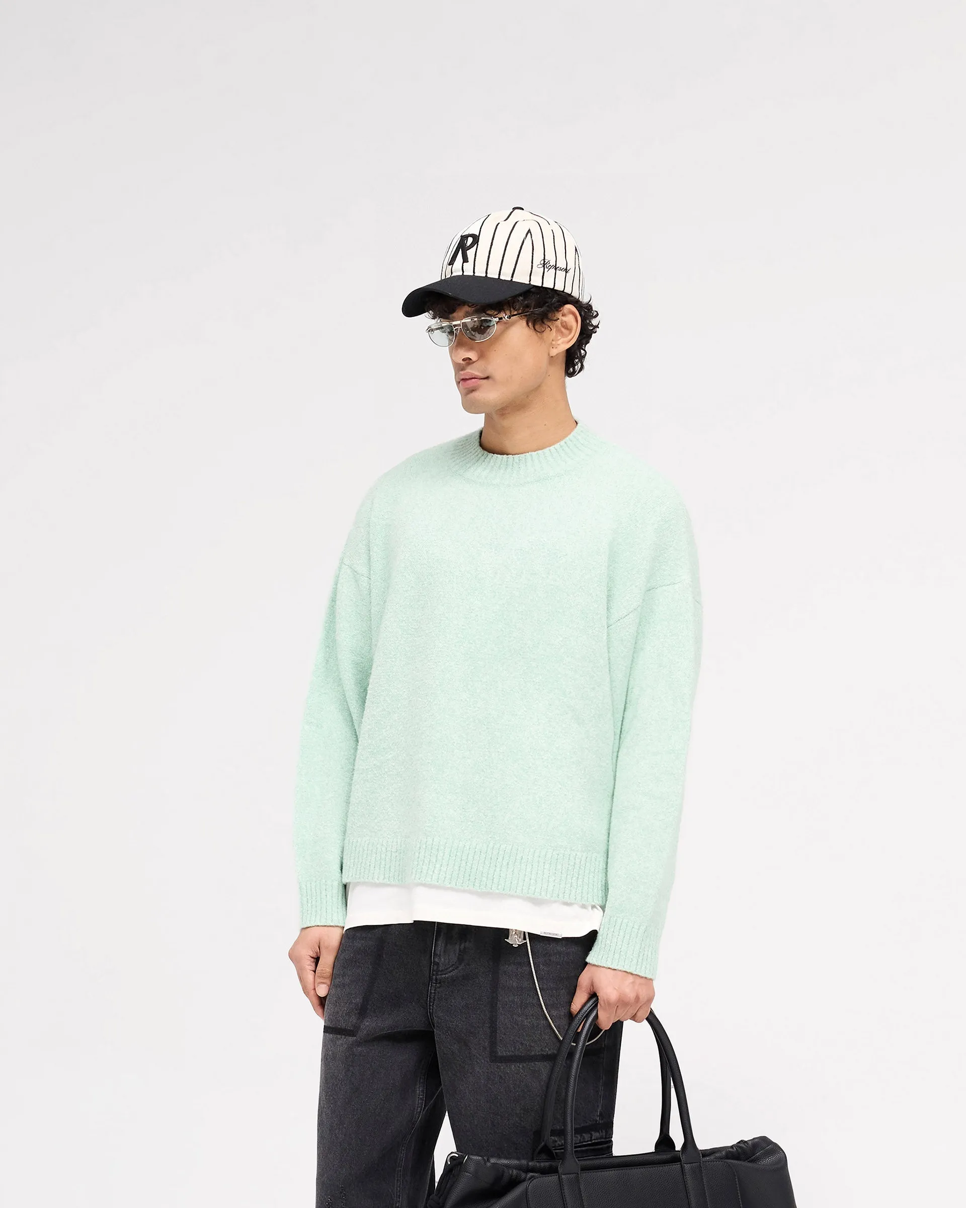 Marled Knit Jumper - Matcha