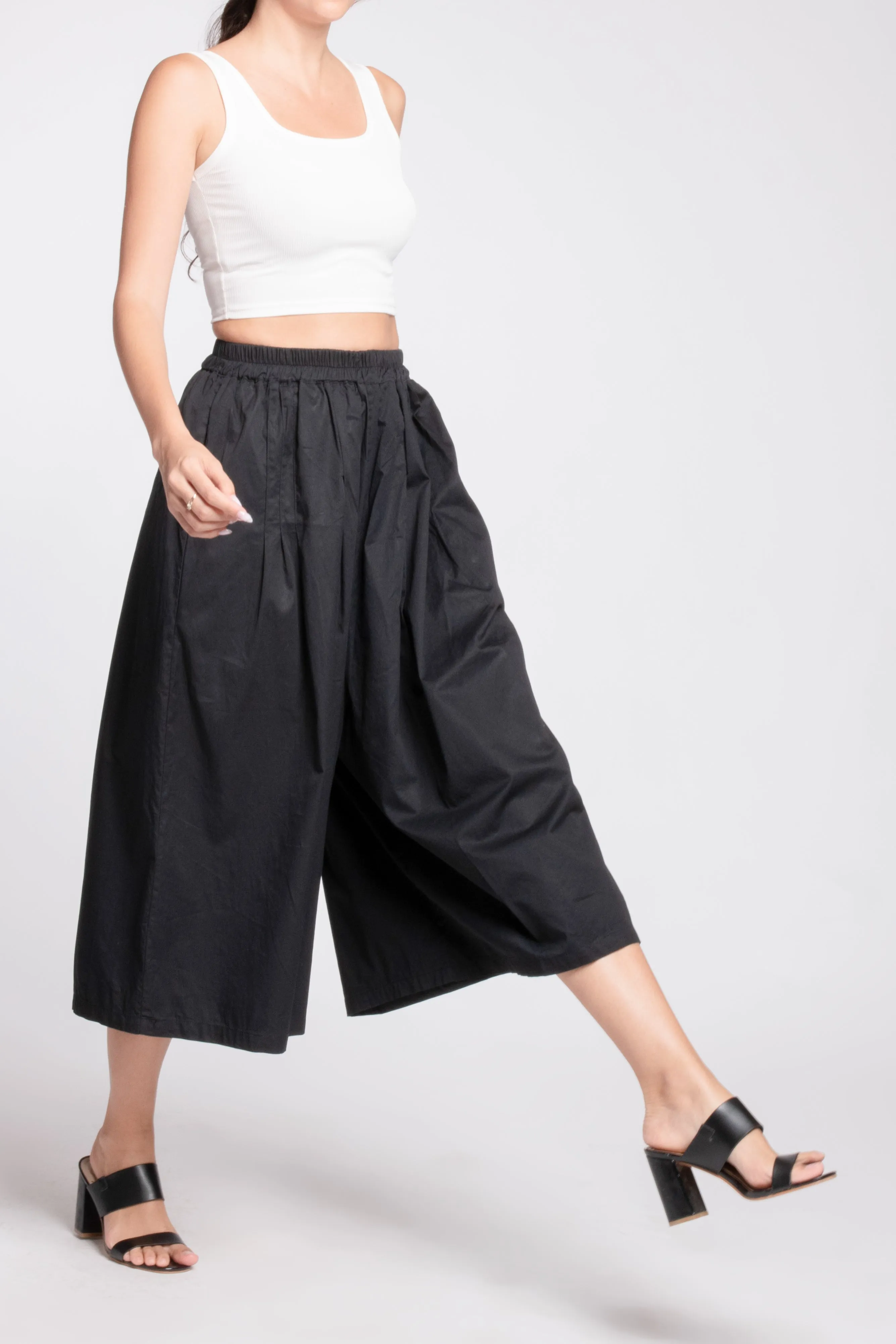 MARTON Wide Legged Culottes (BLACK)