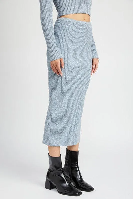 Maxi Knit Skirt With Back Slit