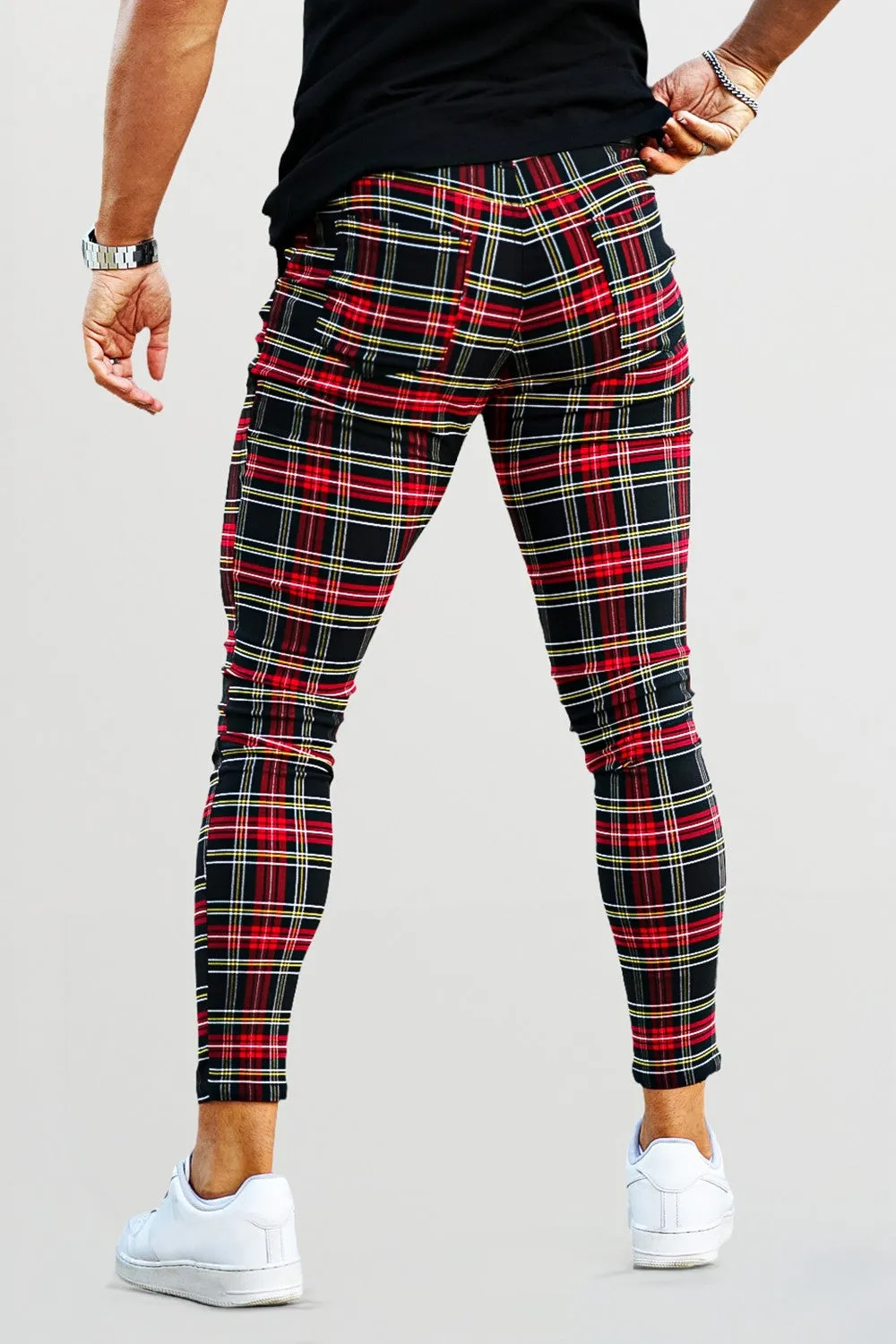 Men's Plaid Pant - Red & Yellow