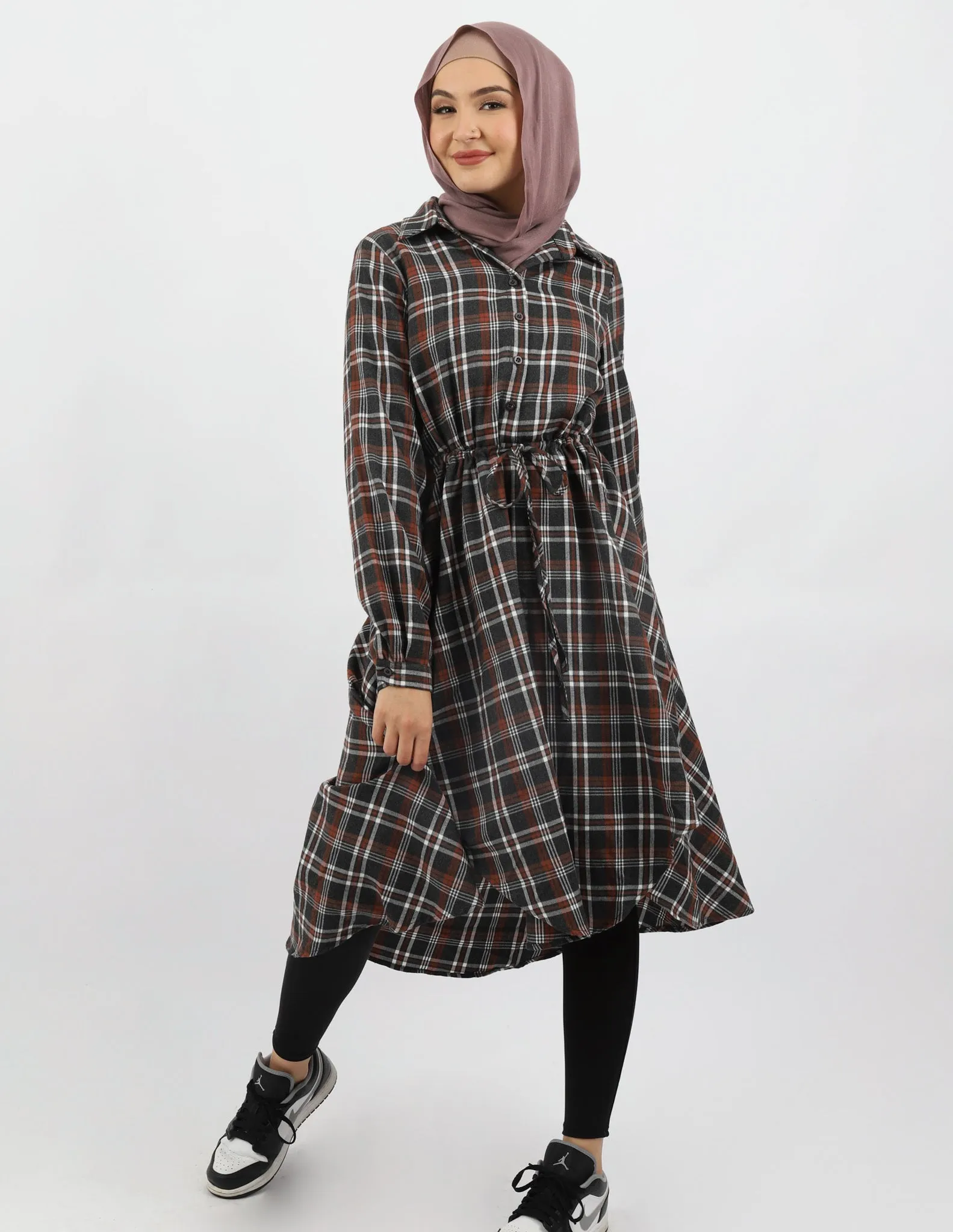 Milla Check Shirt Dress