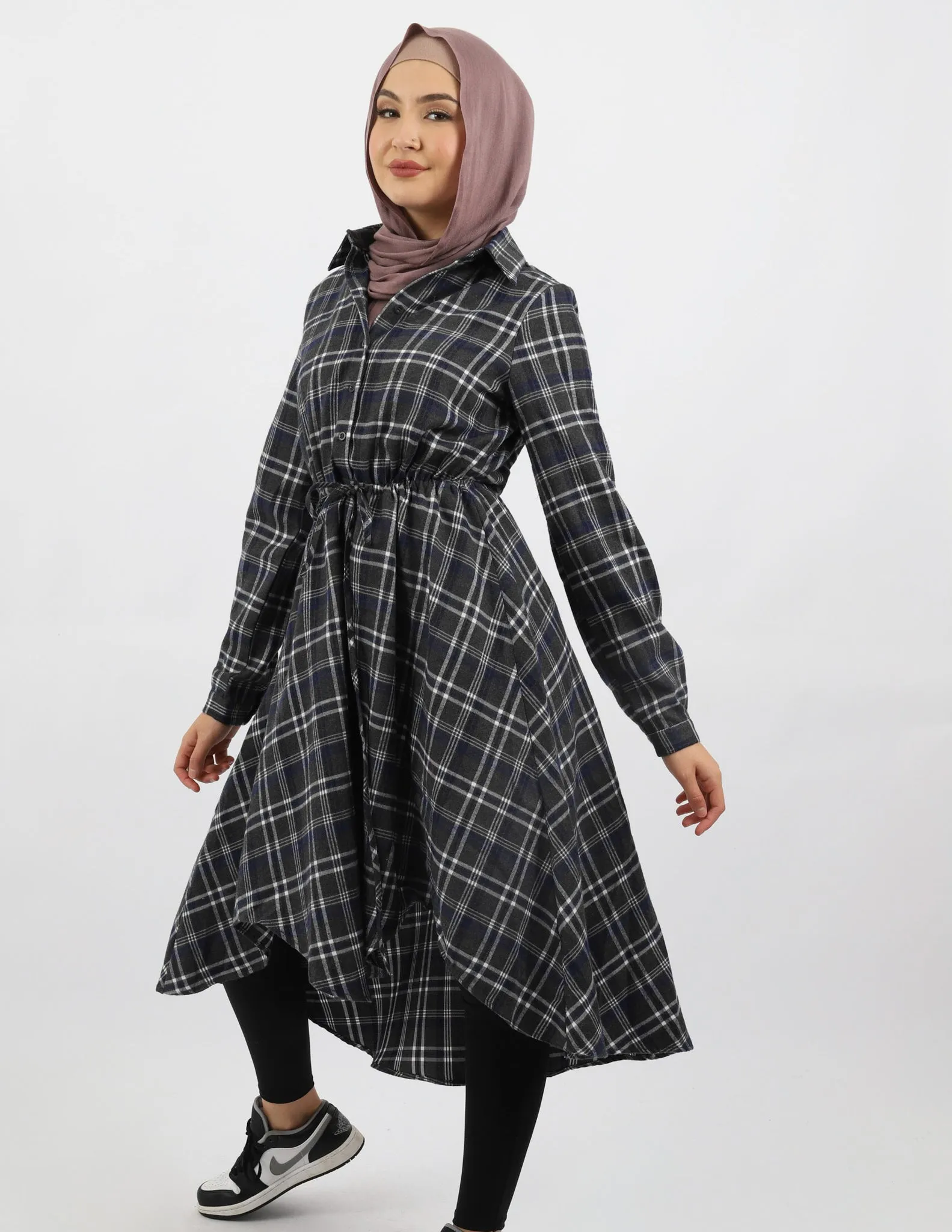 Milla Check Shirt Dress