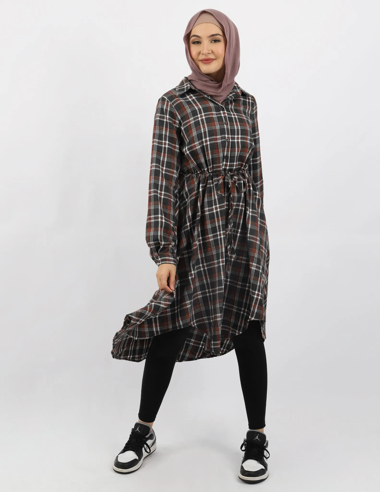 Milla Check Shirt Dress