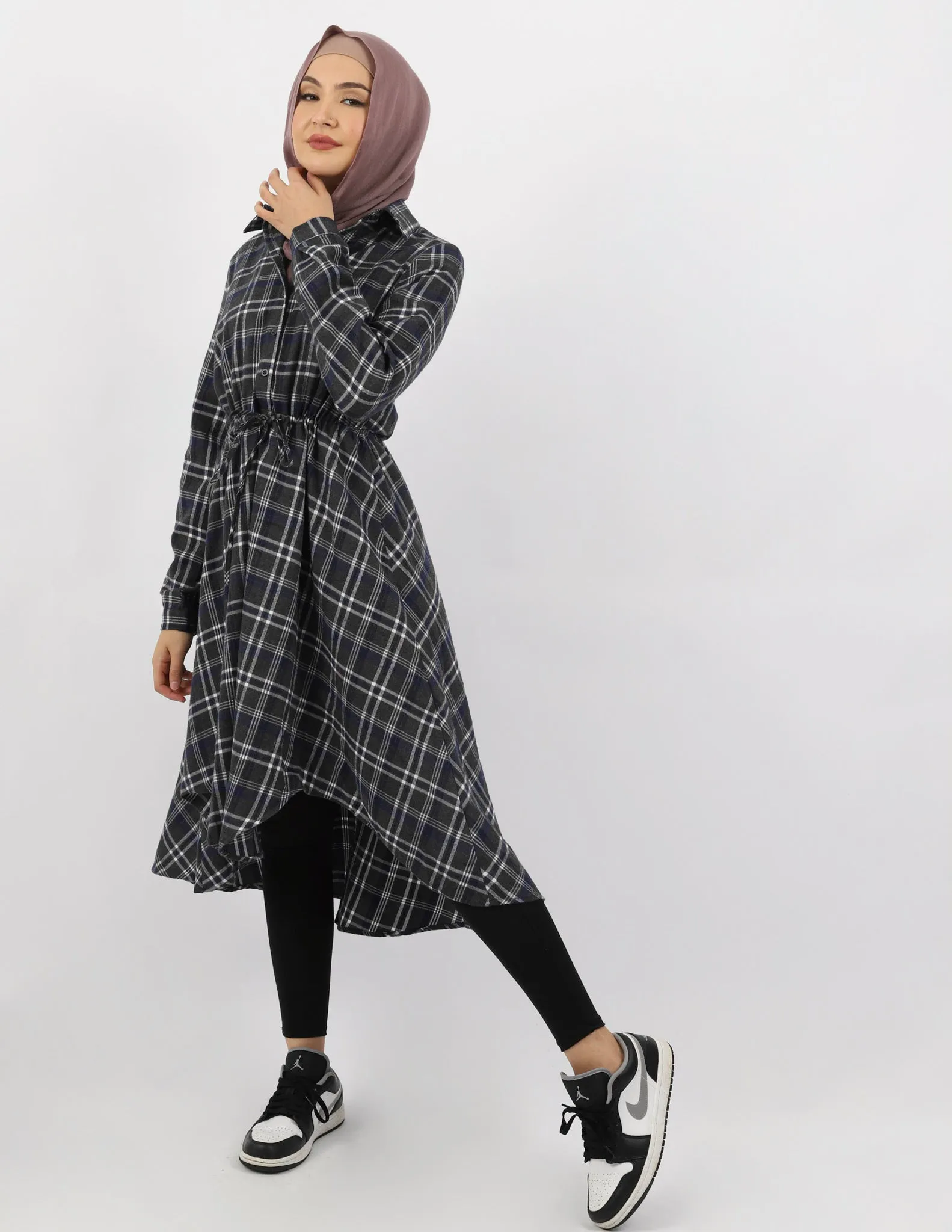 Milla Check Shirt Dress