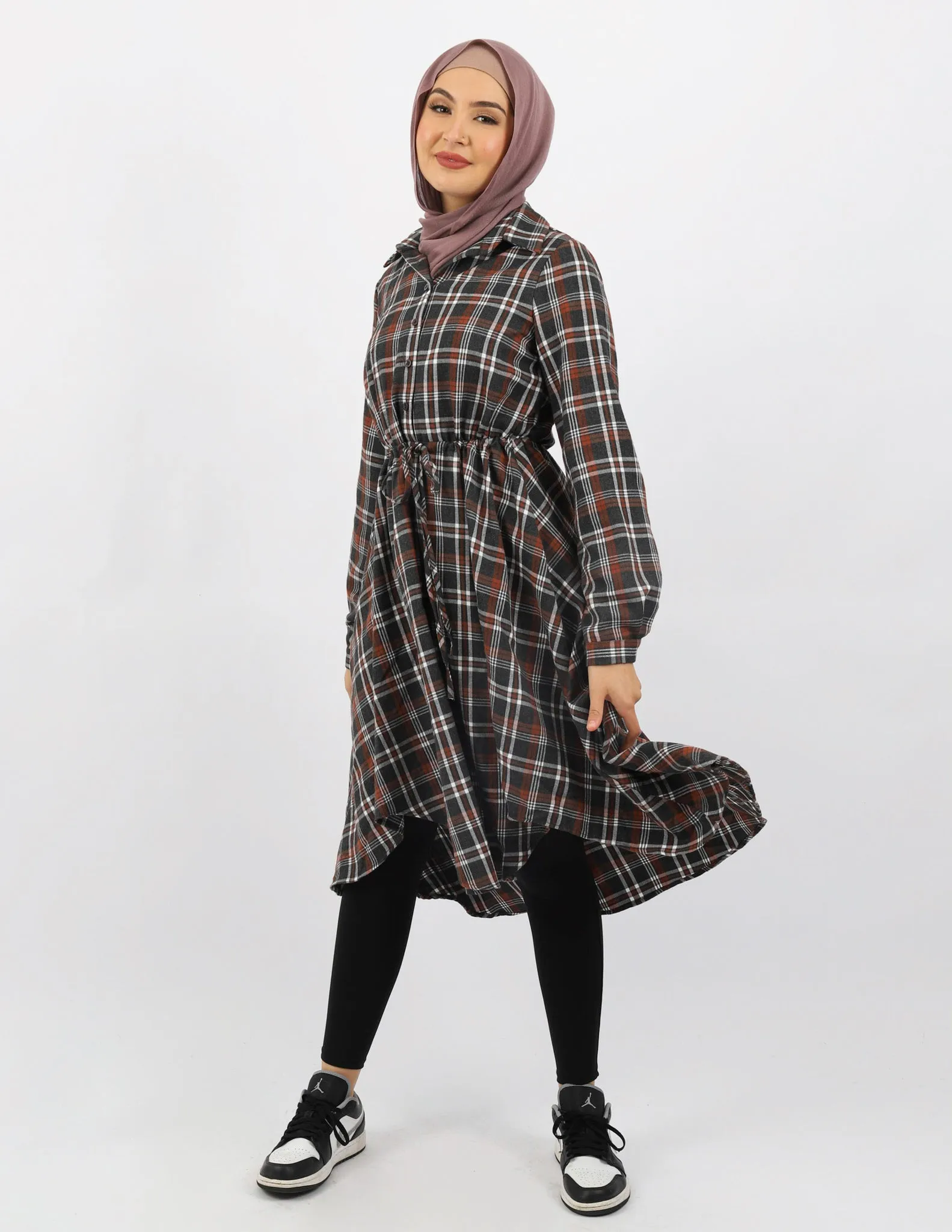 Milla Check Shirt Dress