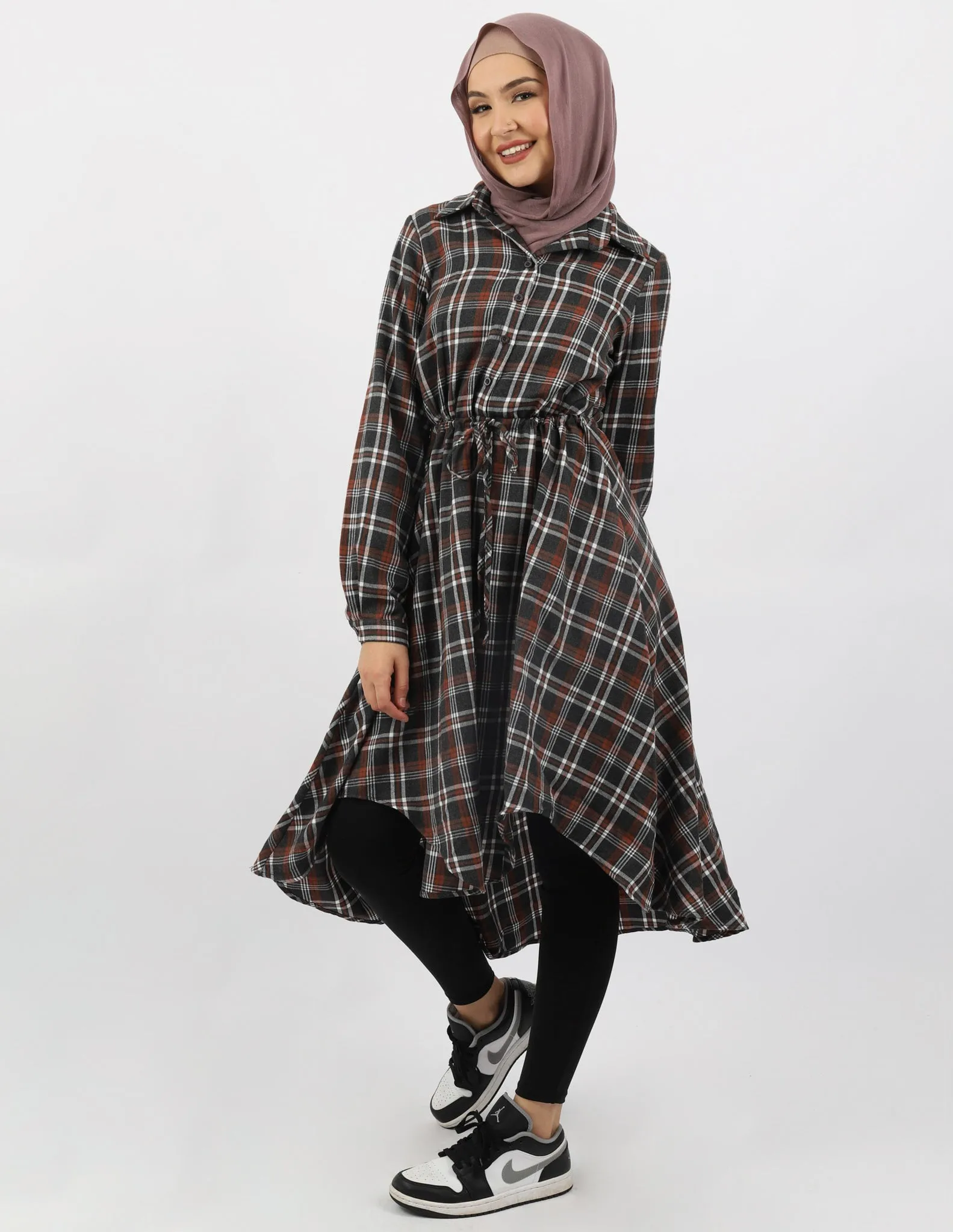 Milla Check Shirt Dress