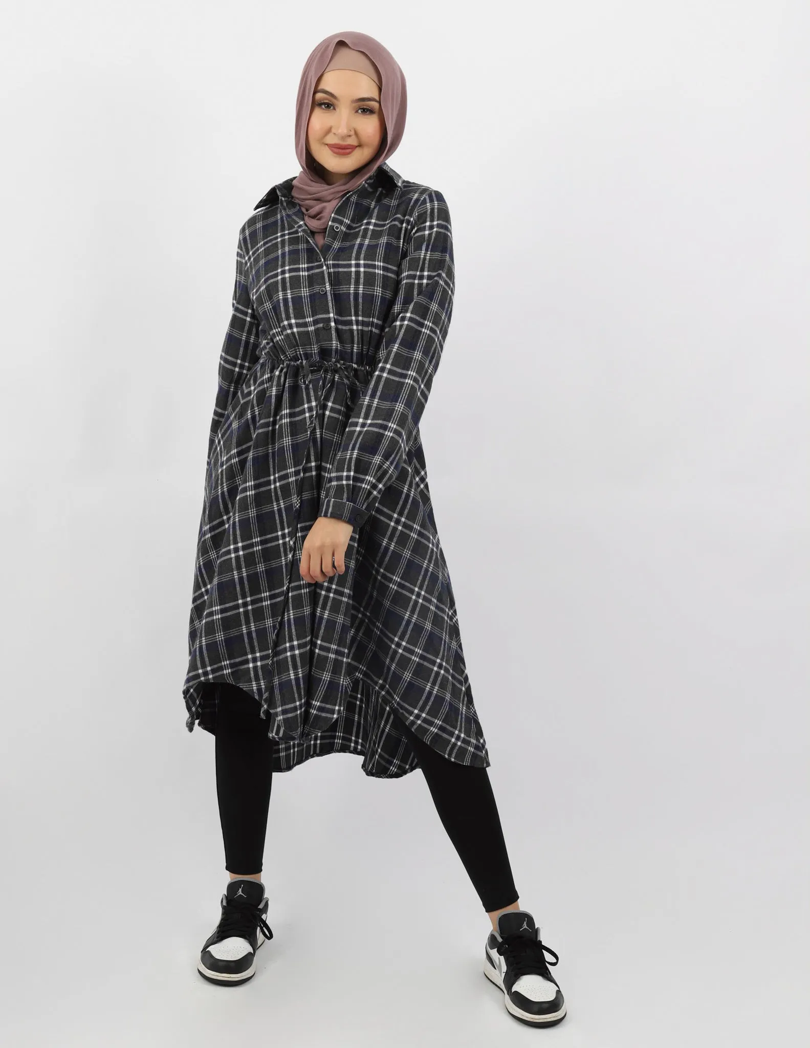 Milla Check Shirt Dress