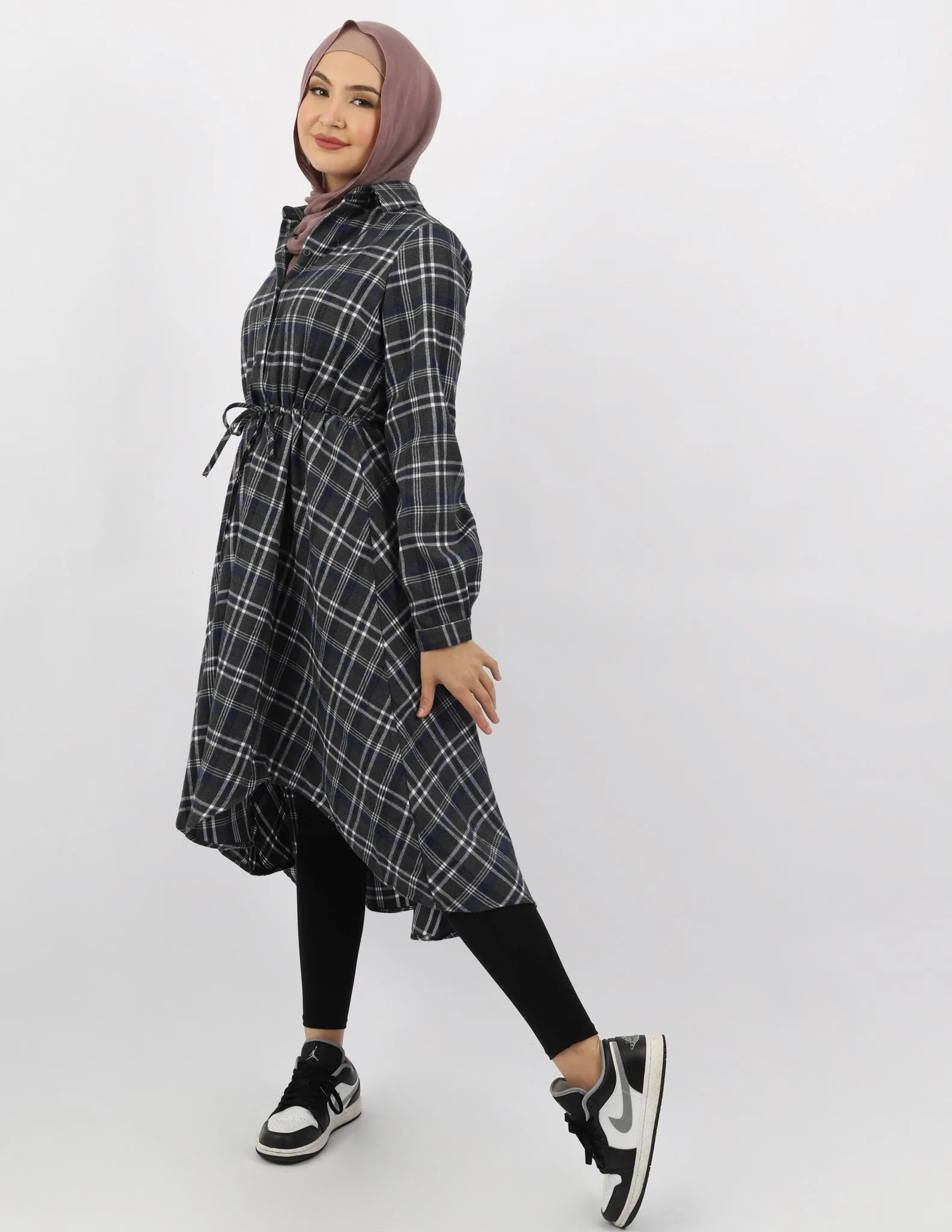 Milla Check Shirt Dress